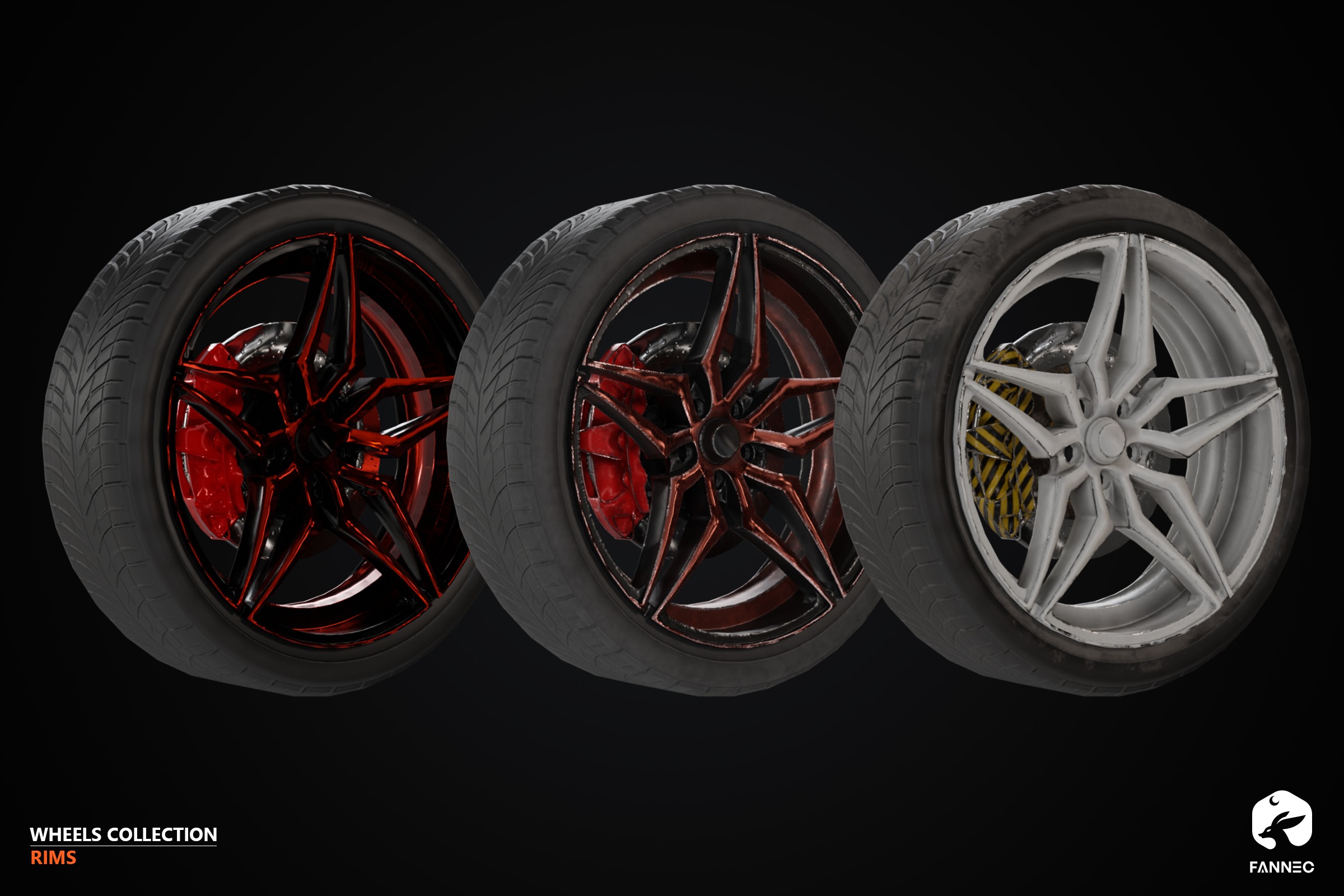 RIMS - Wheels Collection - All Formats Low-poly 3D model_2