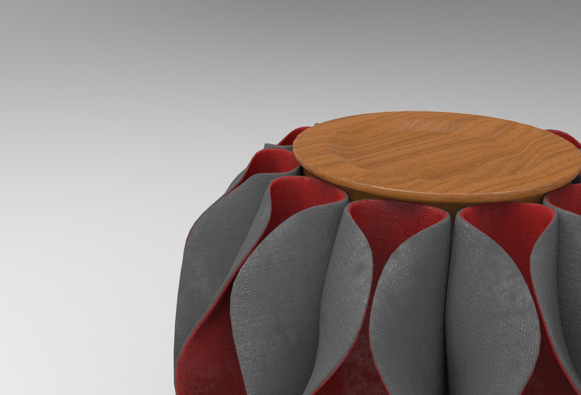 Lokky Pouf Low-poly 3D model_1