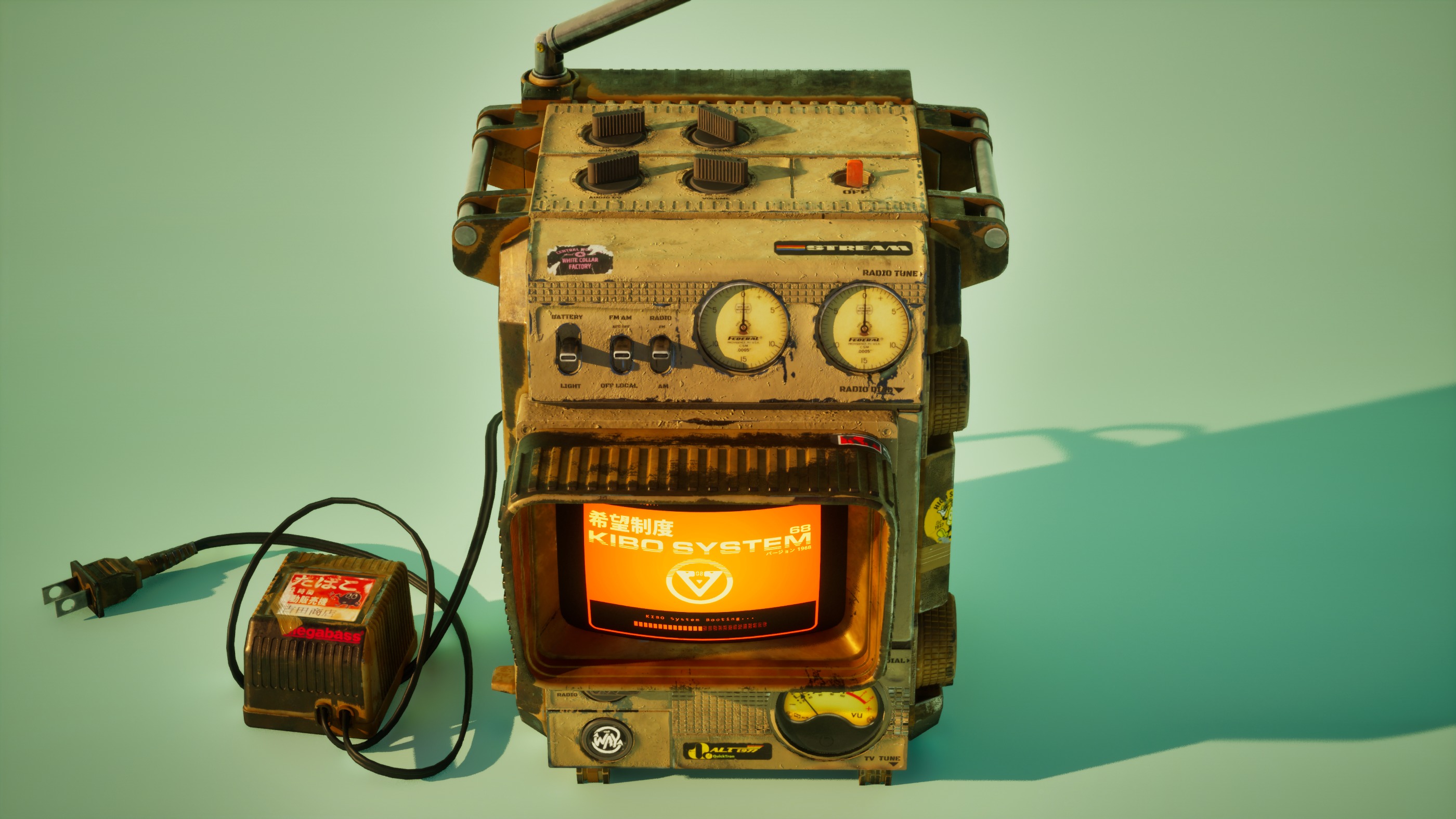 Game Ready NEC 5000 Retro Portable TV 3D model_4