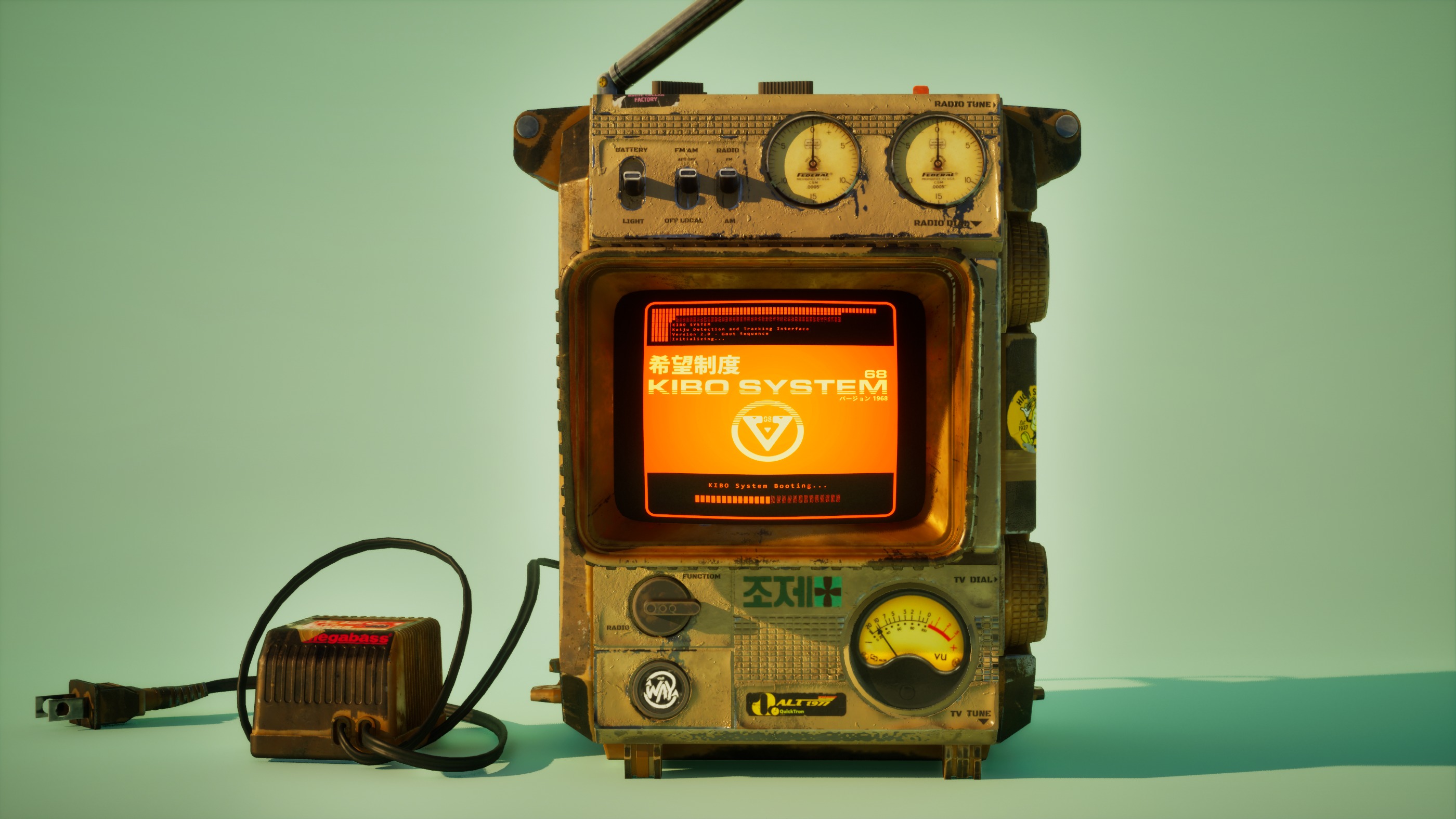 Game Ready NEC 5000 Retro Portable TV 3D model_5