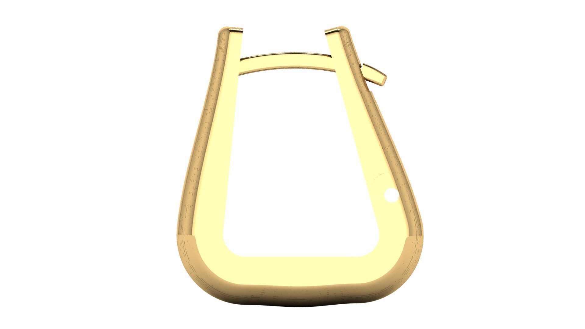 Triangle Huggie Clicker Hoop Earring 3D print model_5