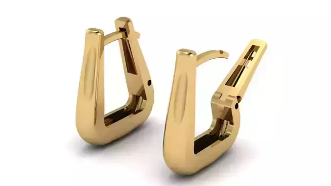 Triangle Huggie Clicker Hoop Earring