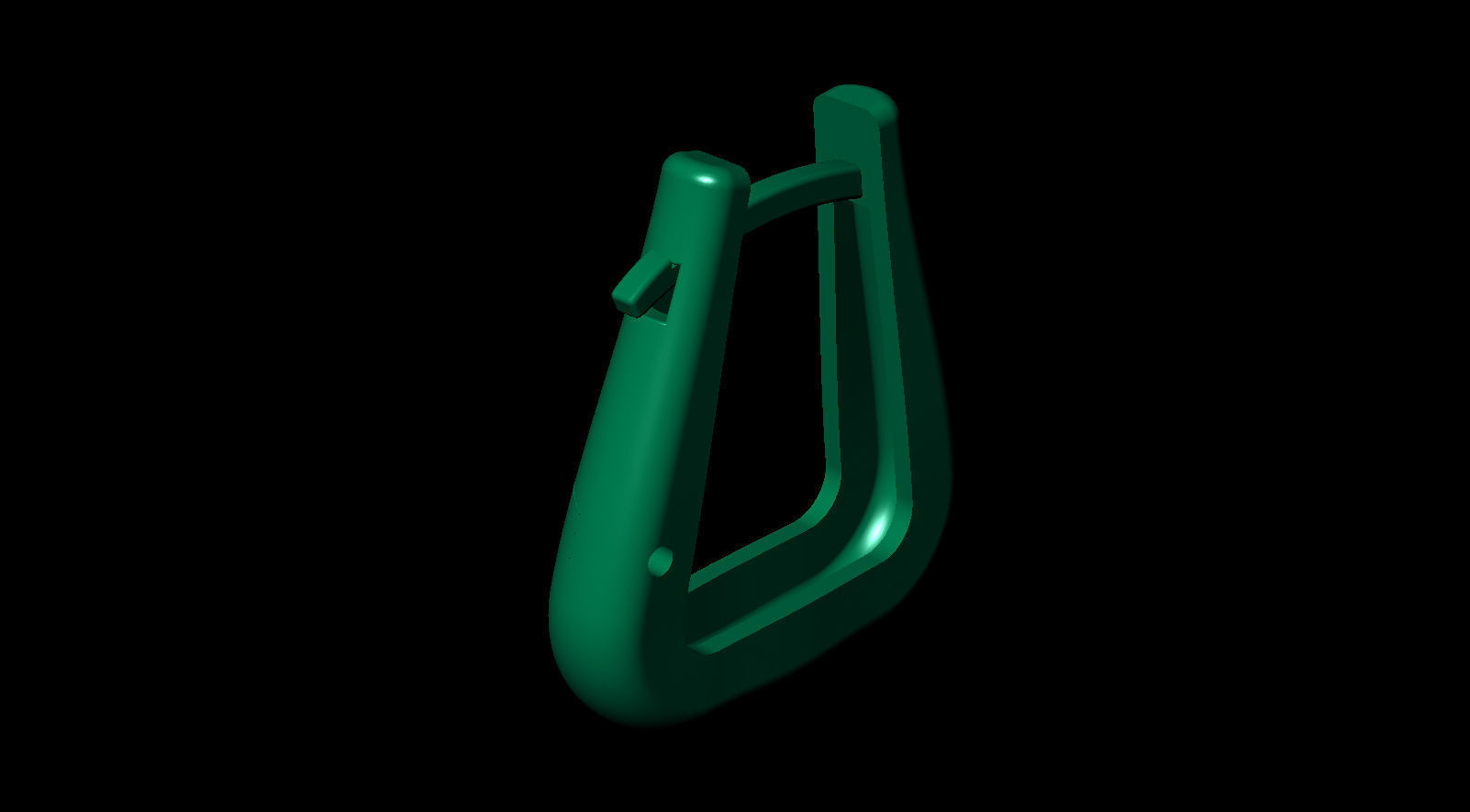 Triangle Huggie Clicker Hoop Earring 3D print model_13