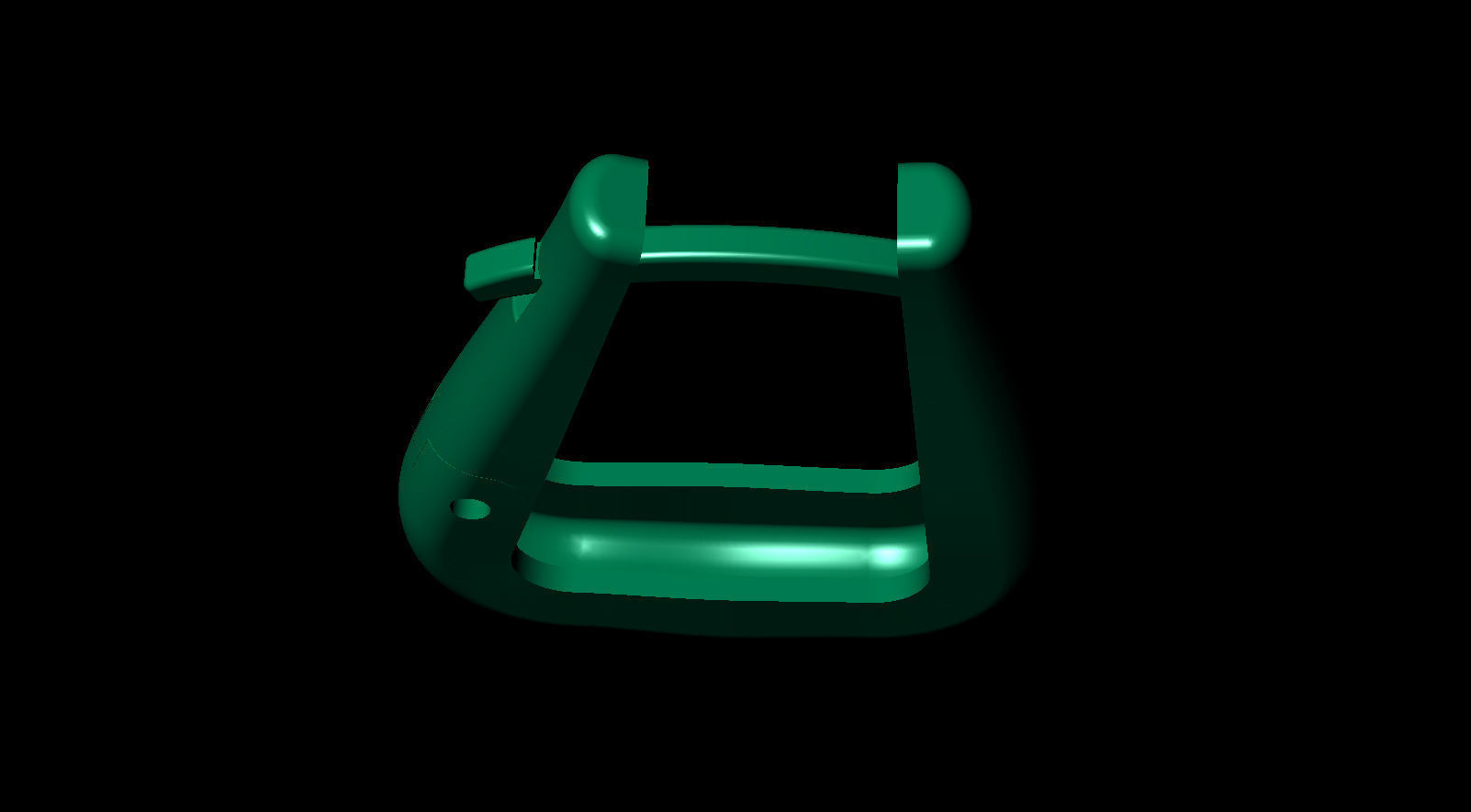 Triangle Huggie Clicker Hoop Earring 3D print model_14