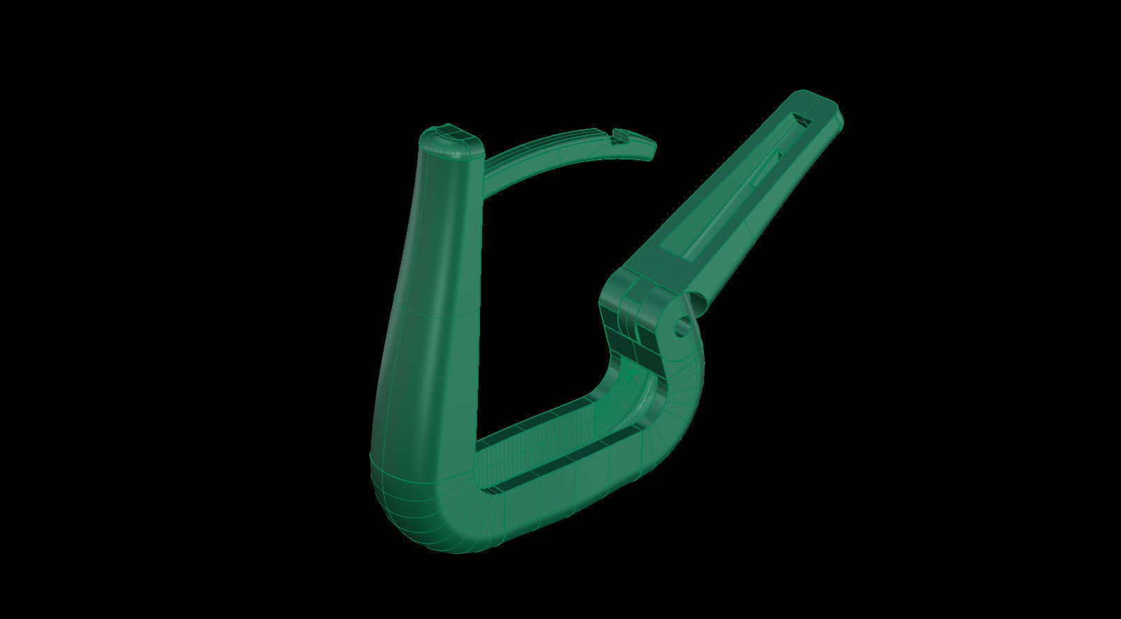 Triangle Huggie Clicker Hoop Earring 3D print model_10