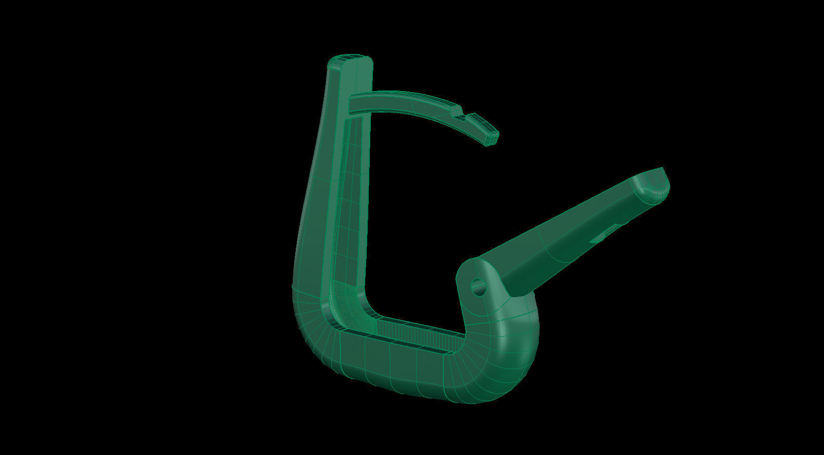 Triangle Huggie Clicker Hoop Earring 3D print model_11