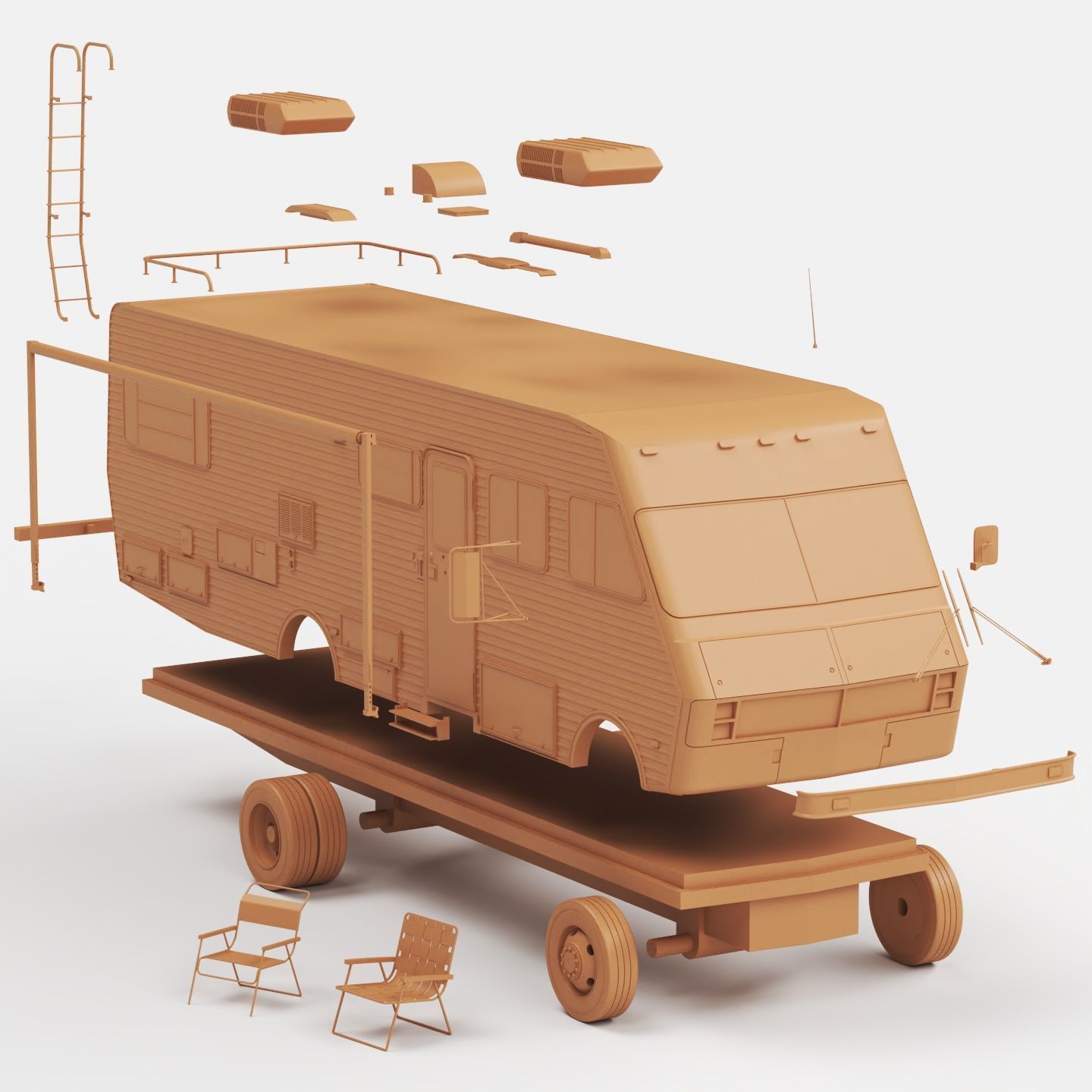 Fleetwood Bounder 1986 3D print model_2