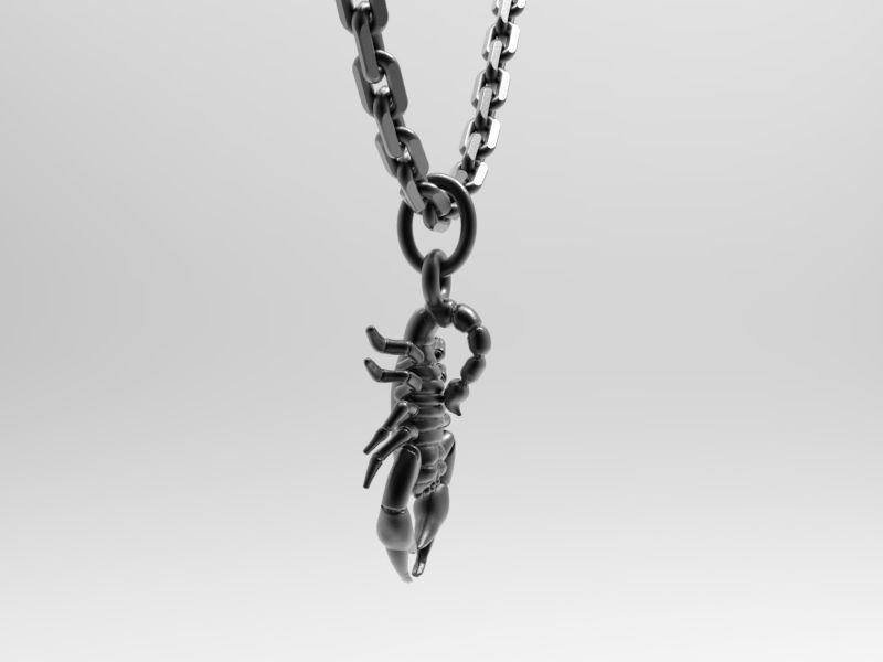 Scorpio pendant 3D print model_2