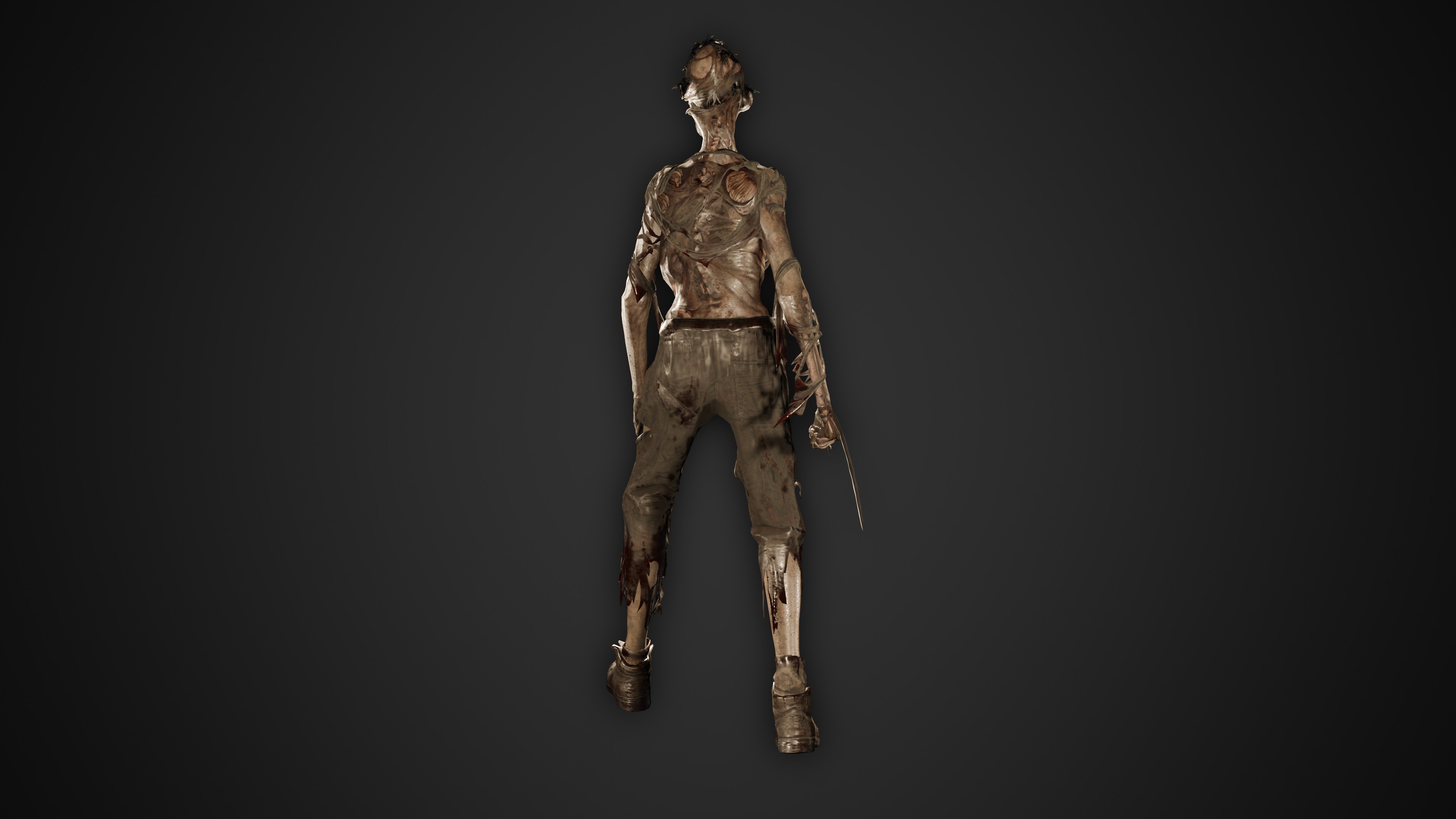 Zombie Skeleton Low-poly 3D model_1