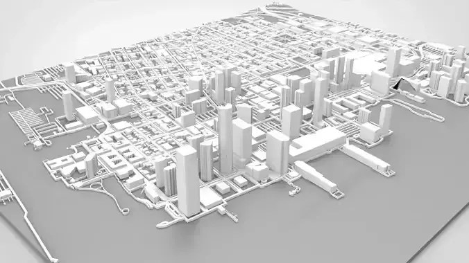 Cityscape New York USA fragment city  3D model