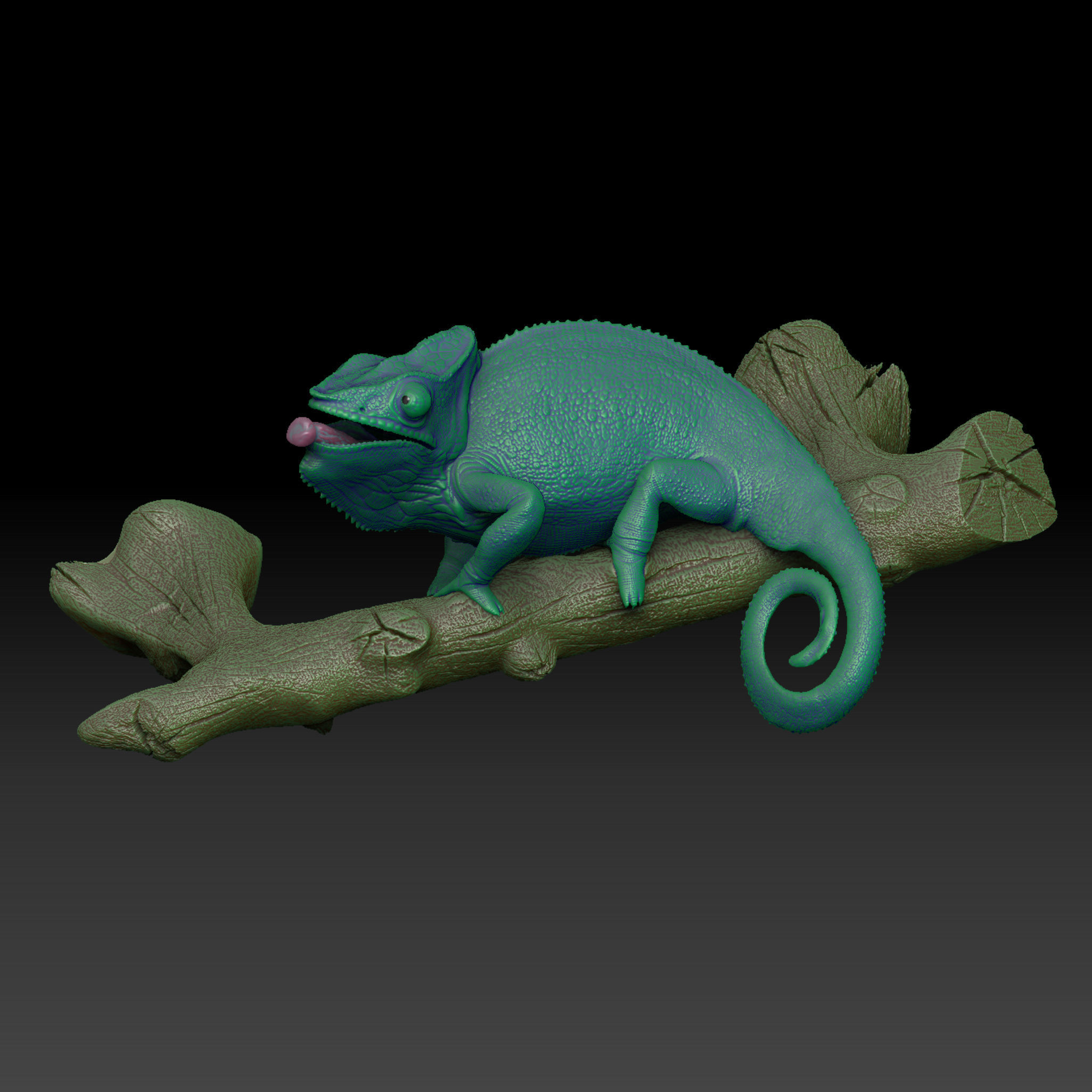 Panther Chameleon - Furcifer pardalis V1 3D print model_7
