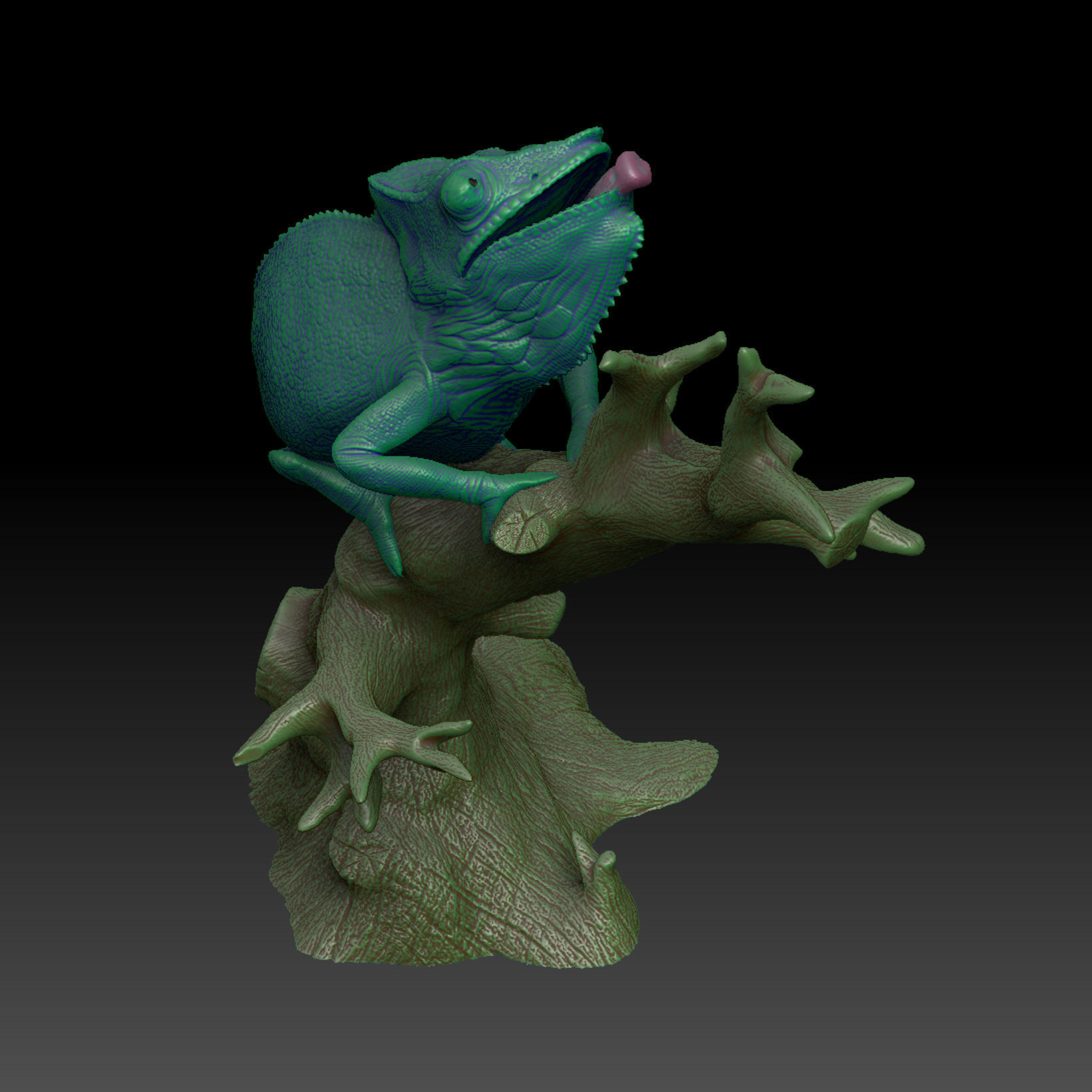Panther Chameleon - Furcifer pardalis V1 3D print model_27
