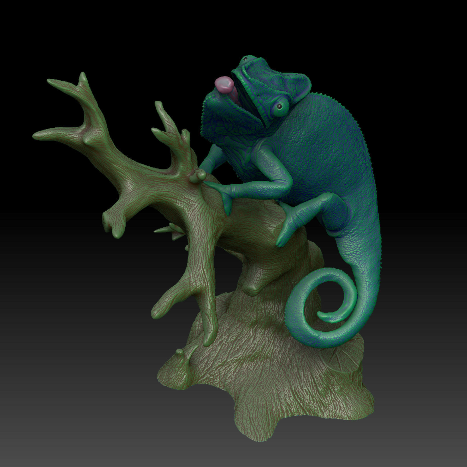 Panther Chameleon - Furcifer pardalis V1 3D print model_26