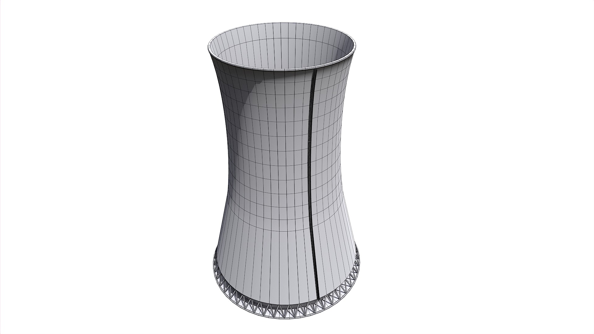 Cooling tower pack Low-poly 3D model_9