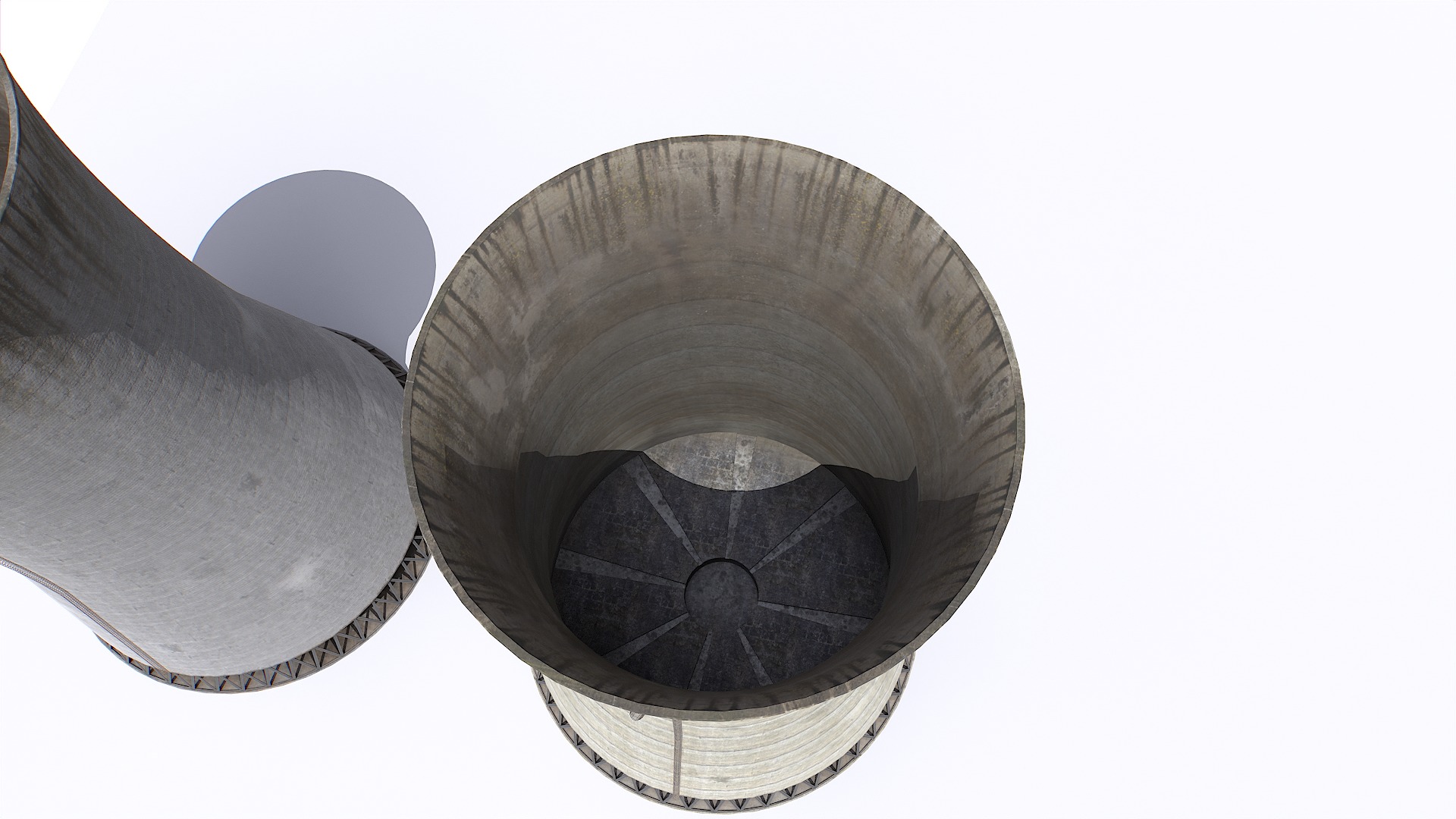 Cooling tower pack Low-poly 3D model_5