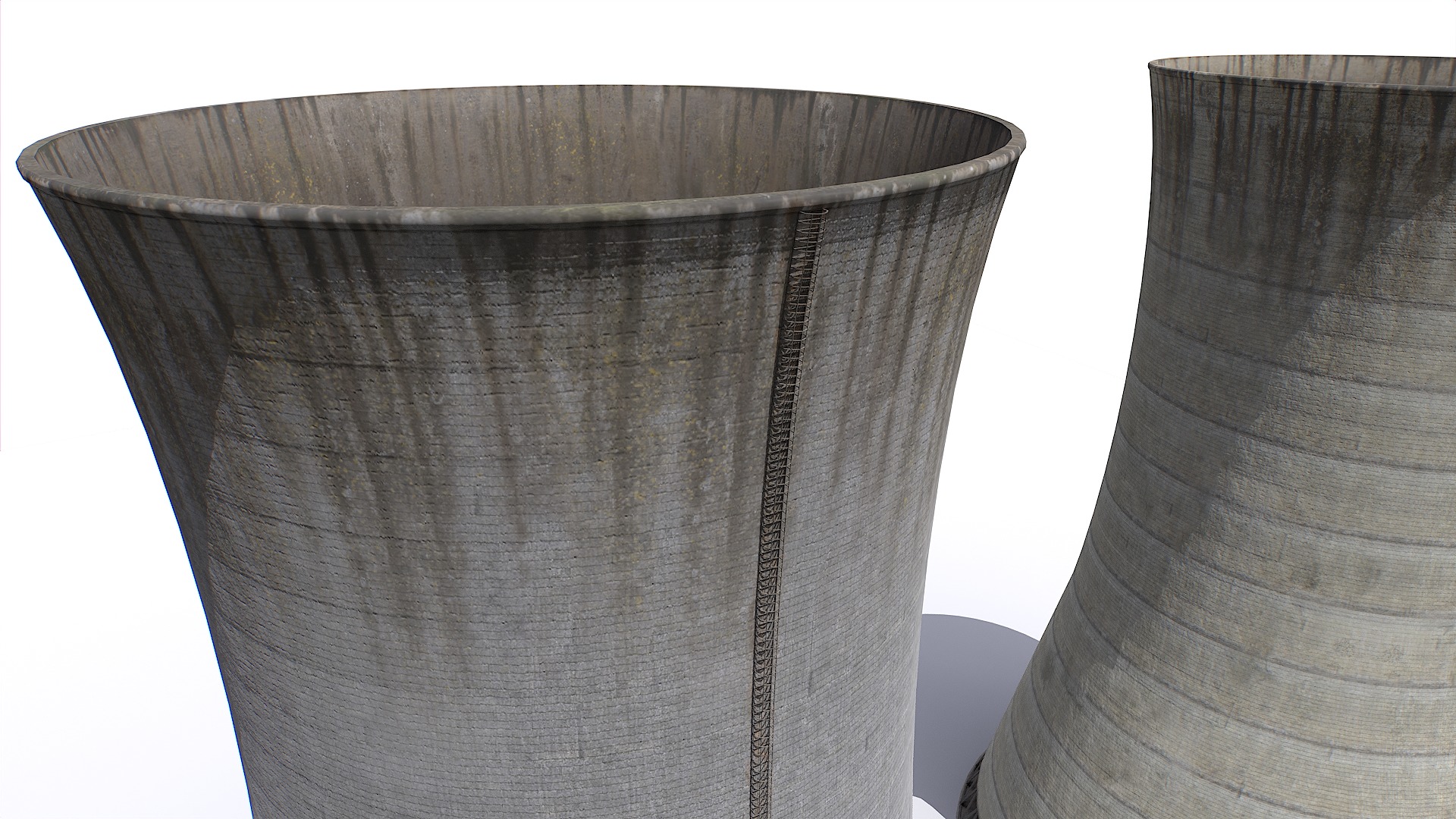 Cooling tower pack Low-poly 3D model_3