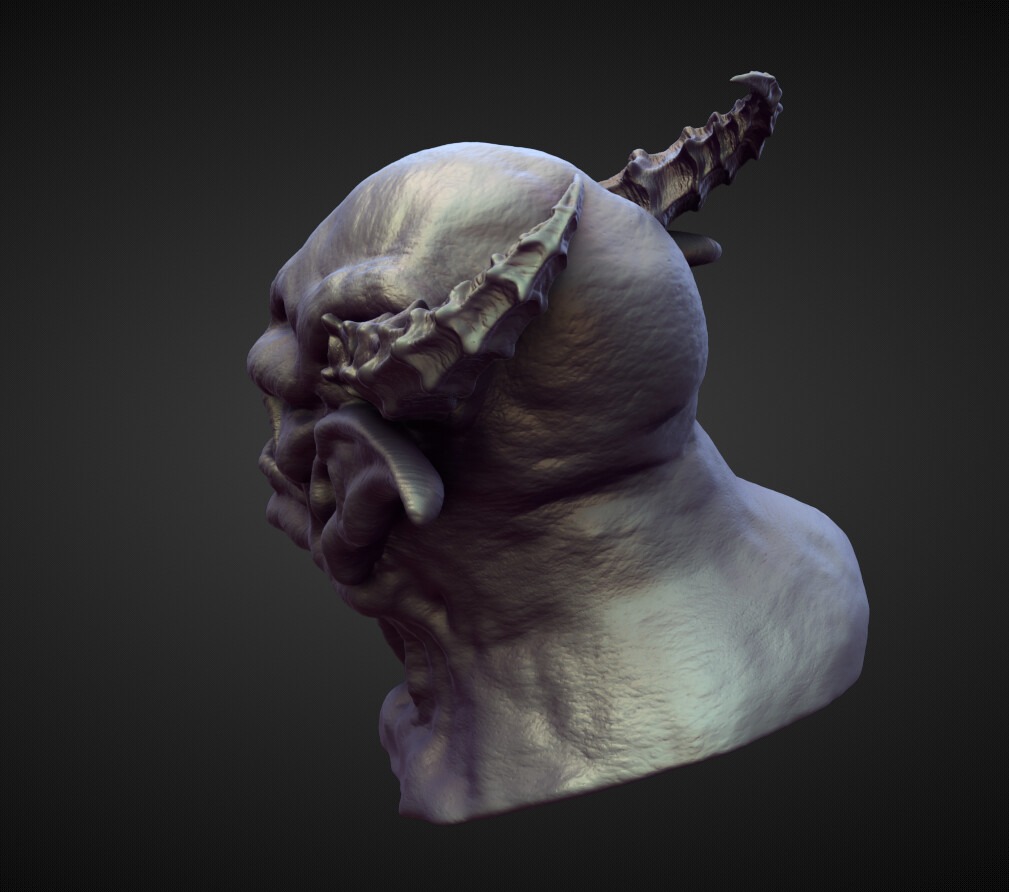 HEAD46 high poly sculpt 3D model_3
