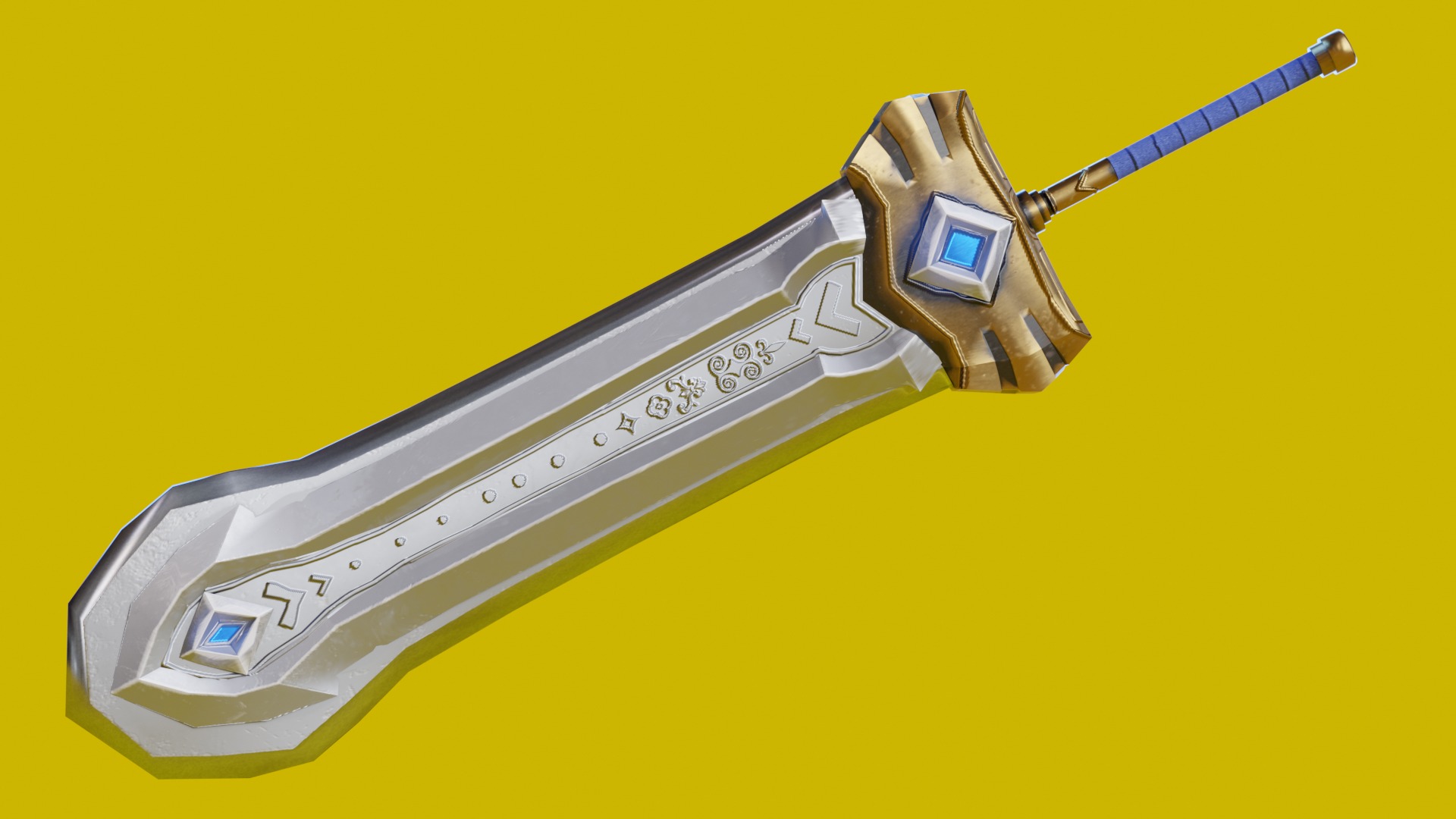 Low Poly - Stylized Warrior - Bran Low-poly 3D model_13