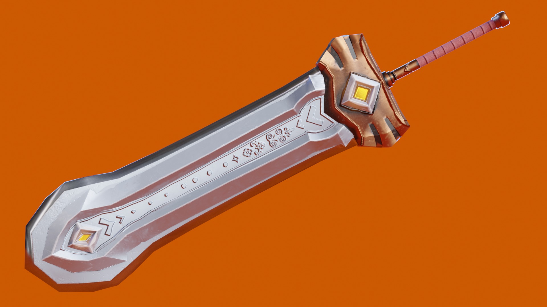 Low Poly - Stylized Warrior - Bran Low-poly 3D model_12