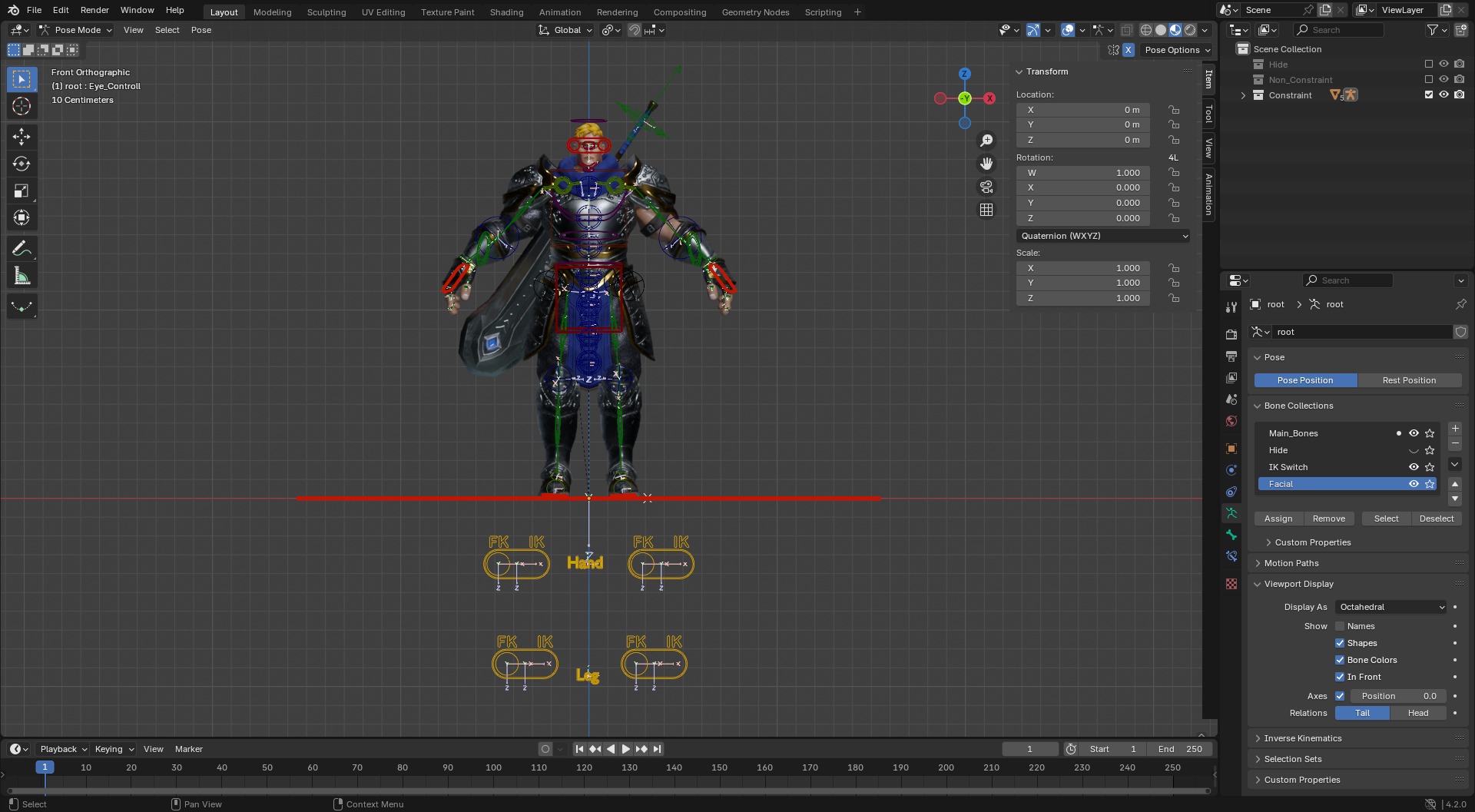 Low Poly - Stylized Warrior - Bran Low-poly 3D model_16