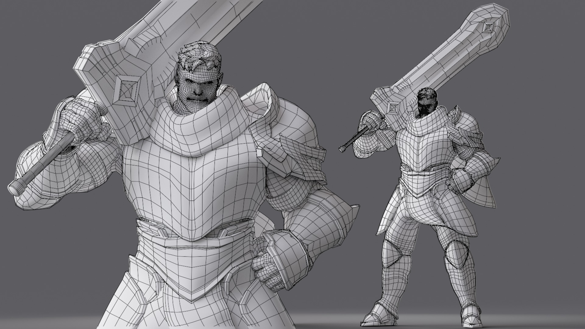 Low Poly - Stylized Warrior - Bran Low-poly 3D model_9