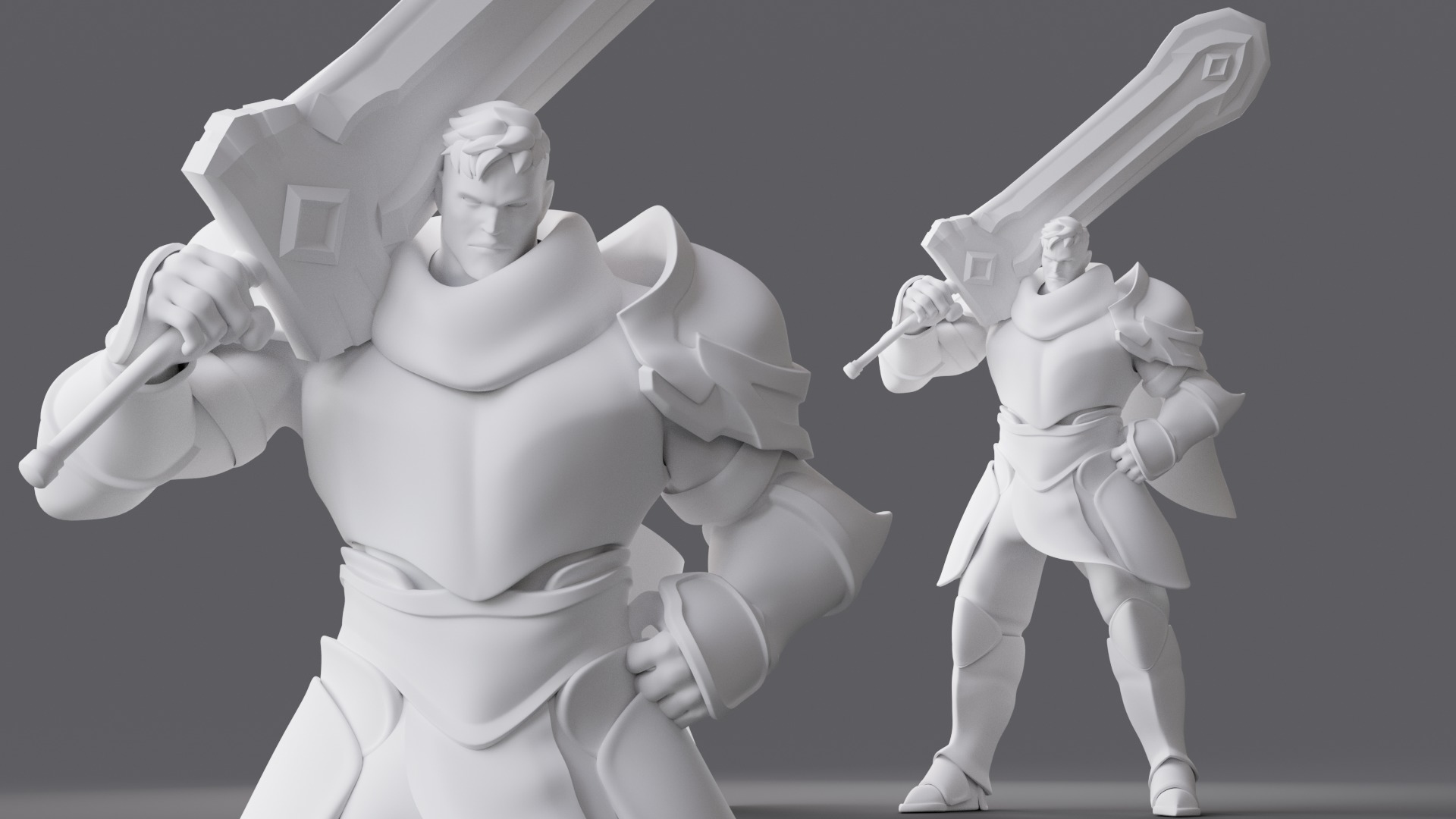 Low Poly - Stylized Warrior - Bran Low-poly 3D model_8