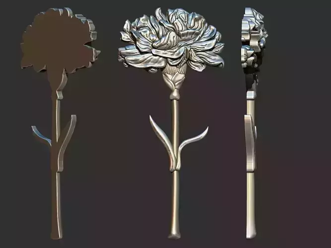 Carnation Flower Pendant - Flor de Cravo 