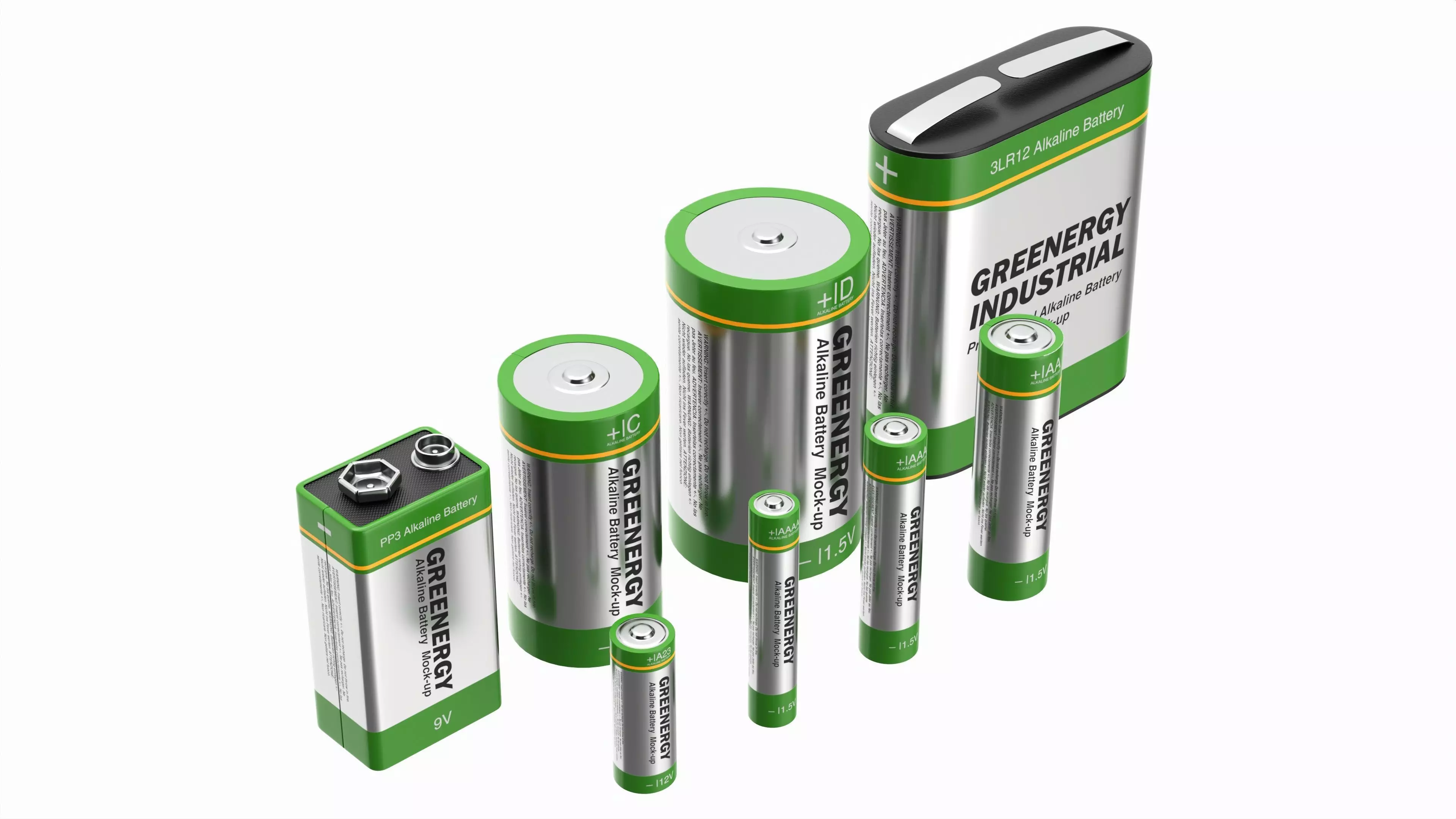 Alkaline Battery Set 3D model