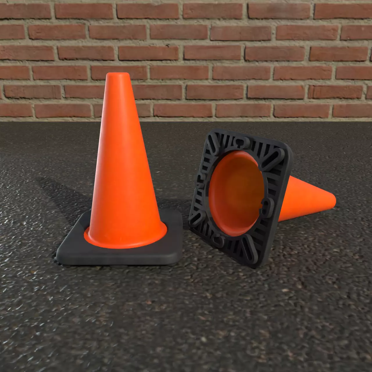 Street cone Free 3D model