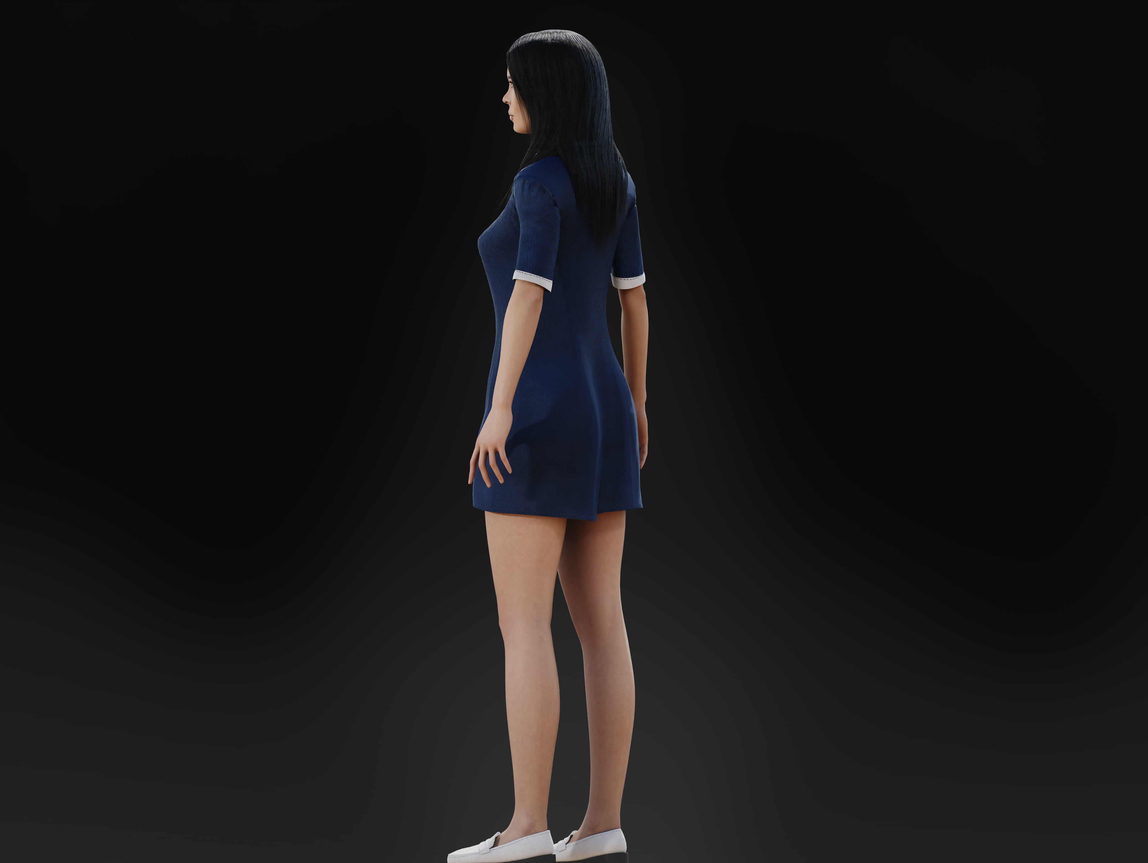 Megan Fox from Subservience Low-poly 3D model_6