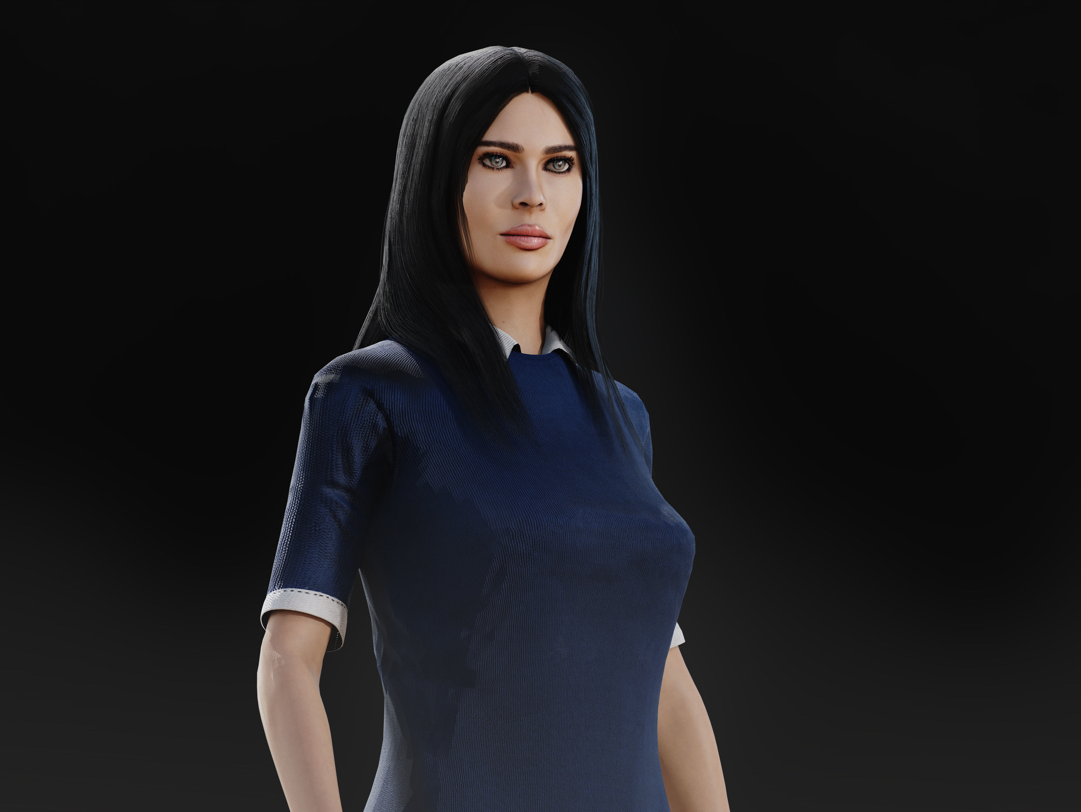 Megan Fox from Subservience Low-poly 3D model_8