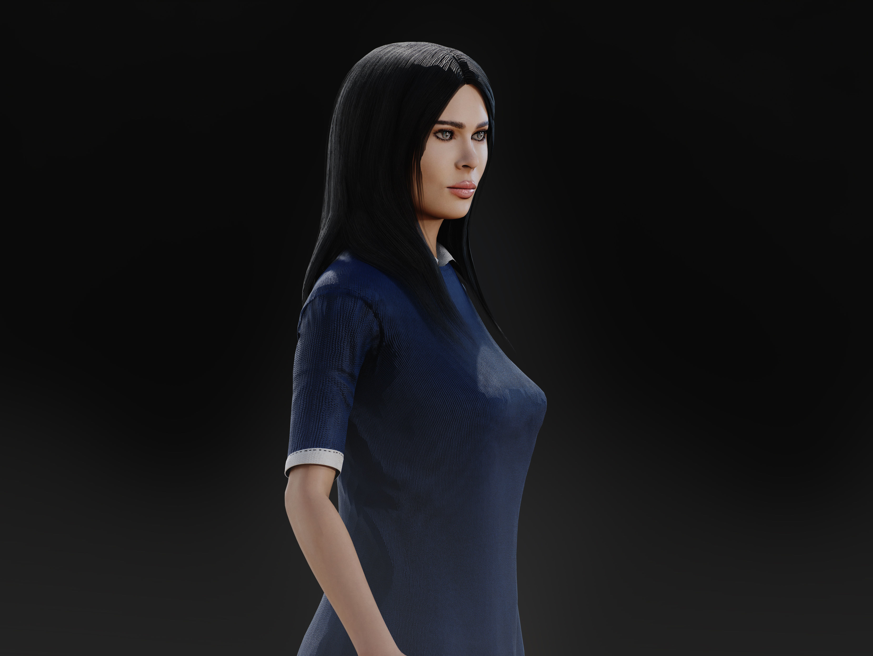 Megan Fox from Subservience Low-poly 3D model_7