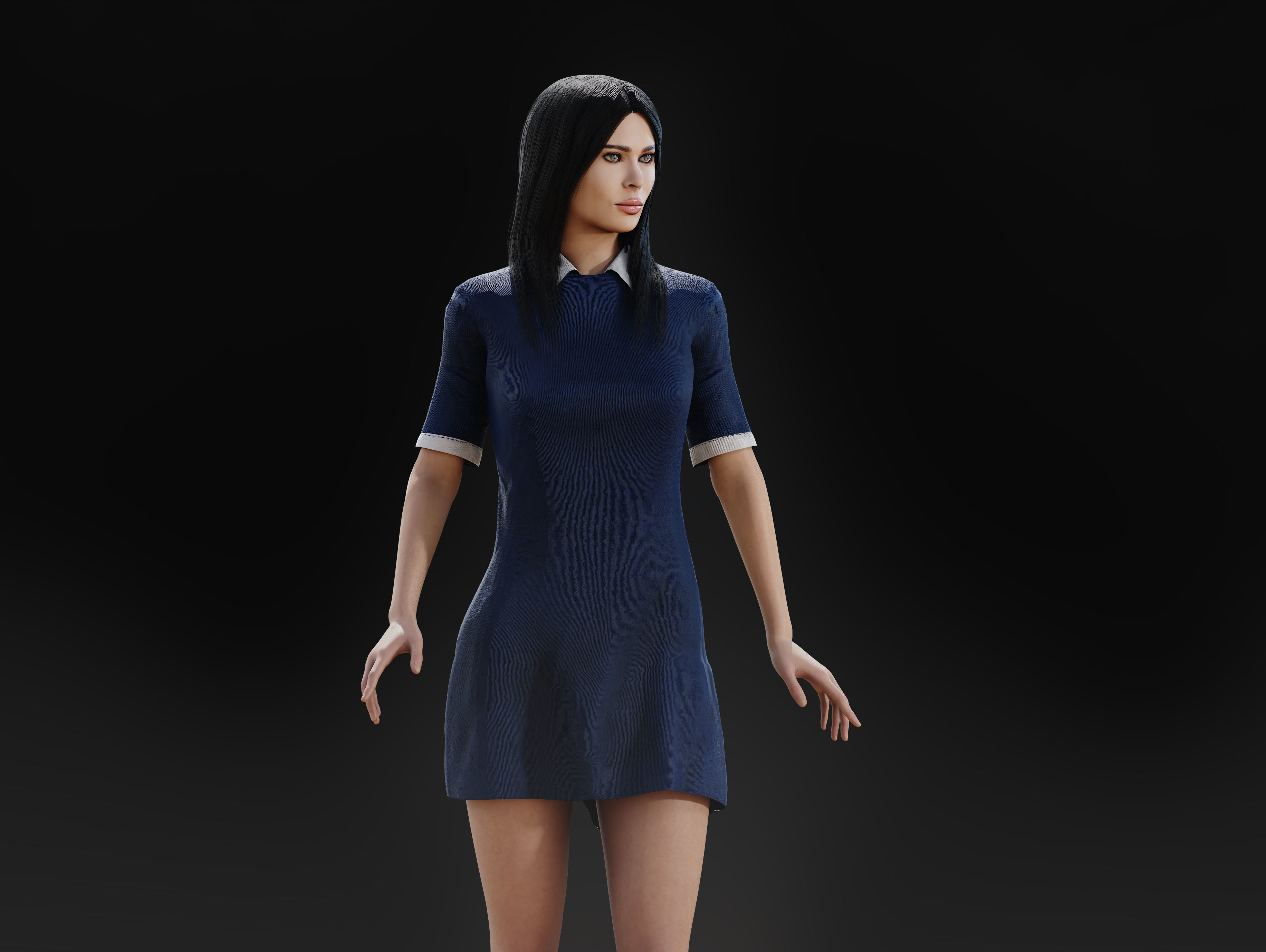 Megan Fox from Subservience Low-poly 3D model_5