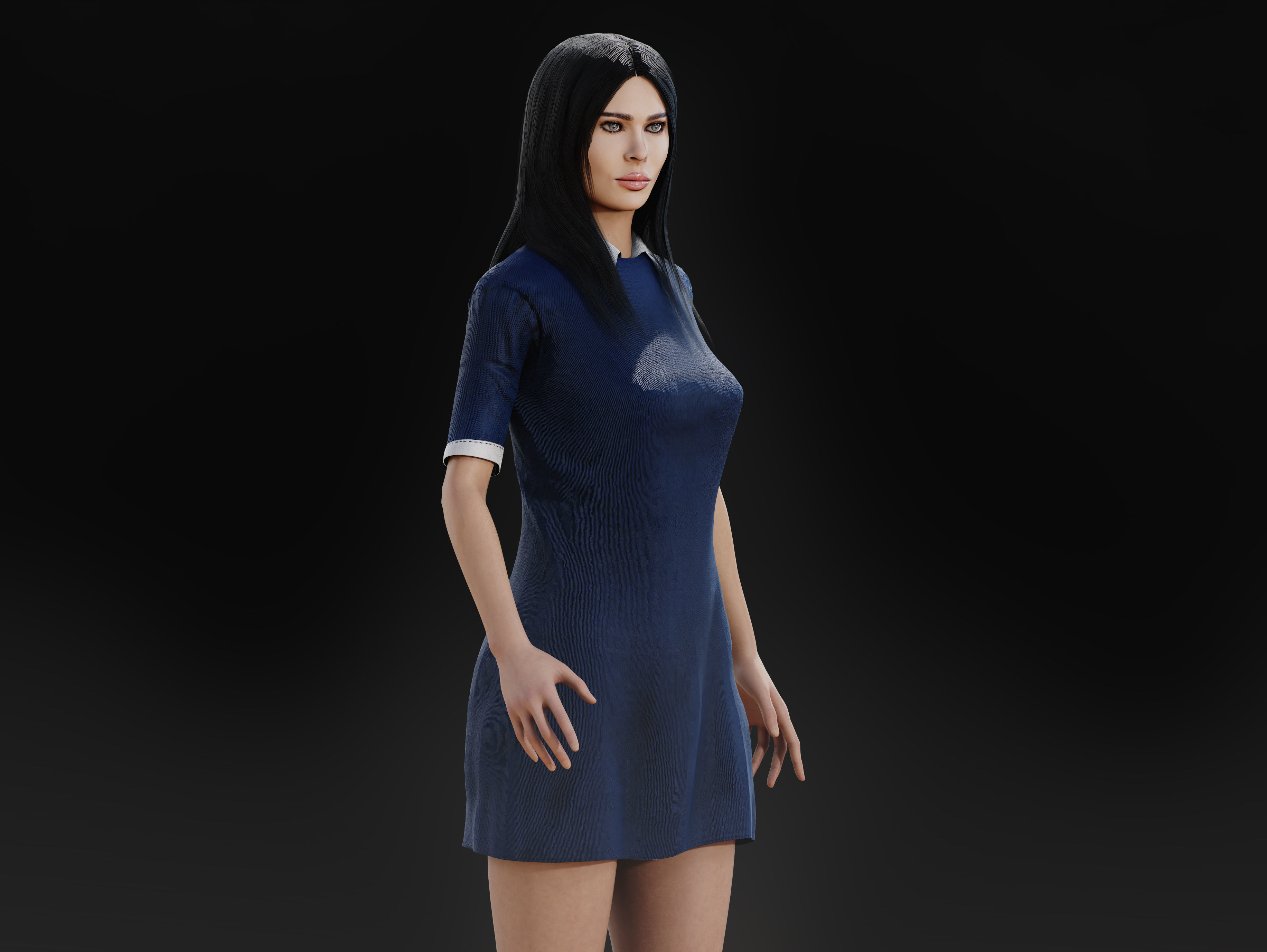 Megan Fox from Subservience Low-poly 3D model_3