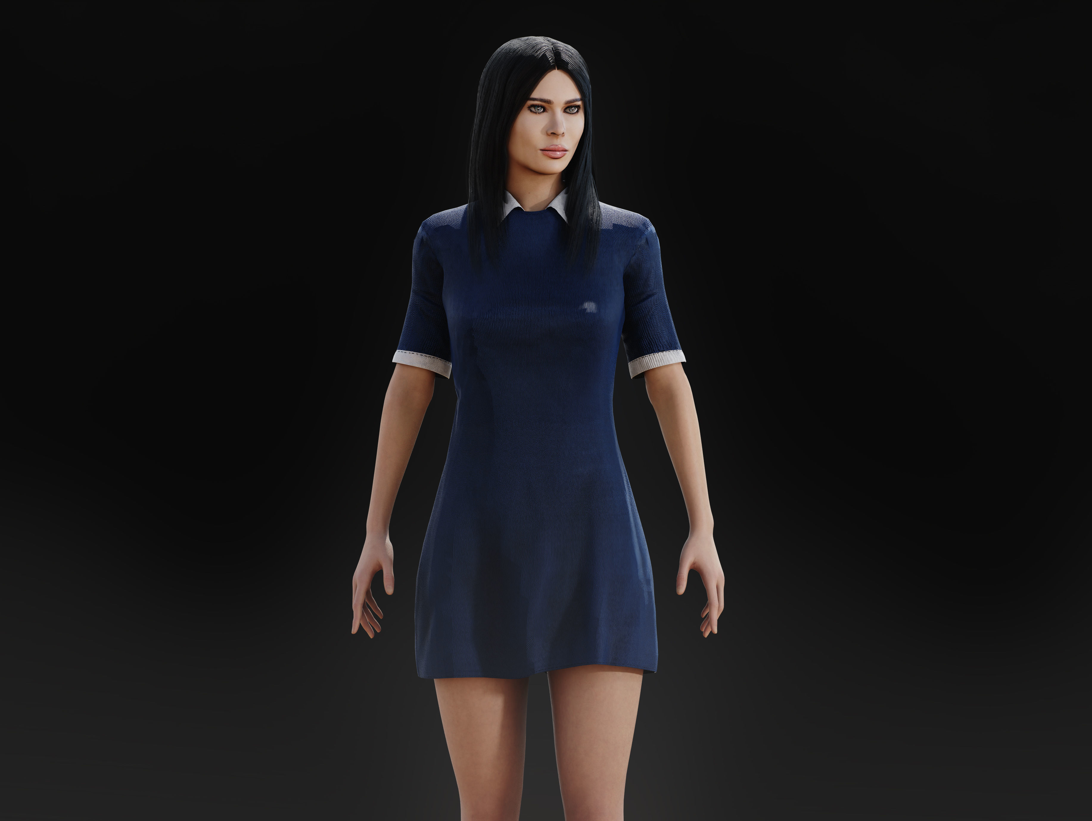 Megan Fox from Subservience Low-poly 3D model_4