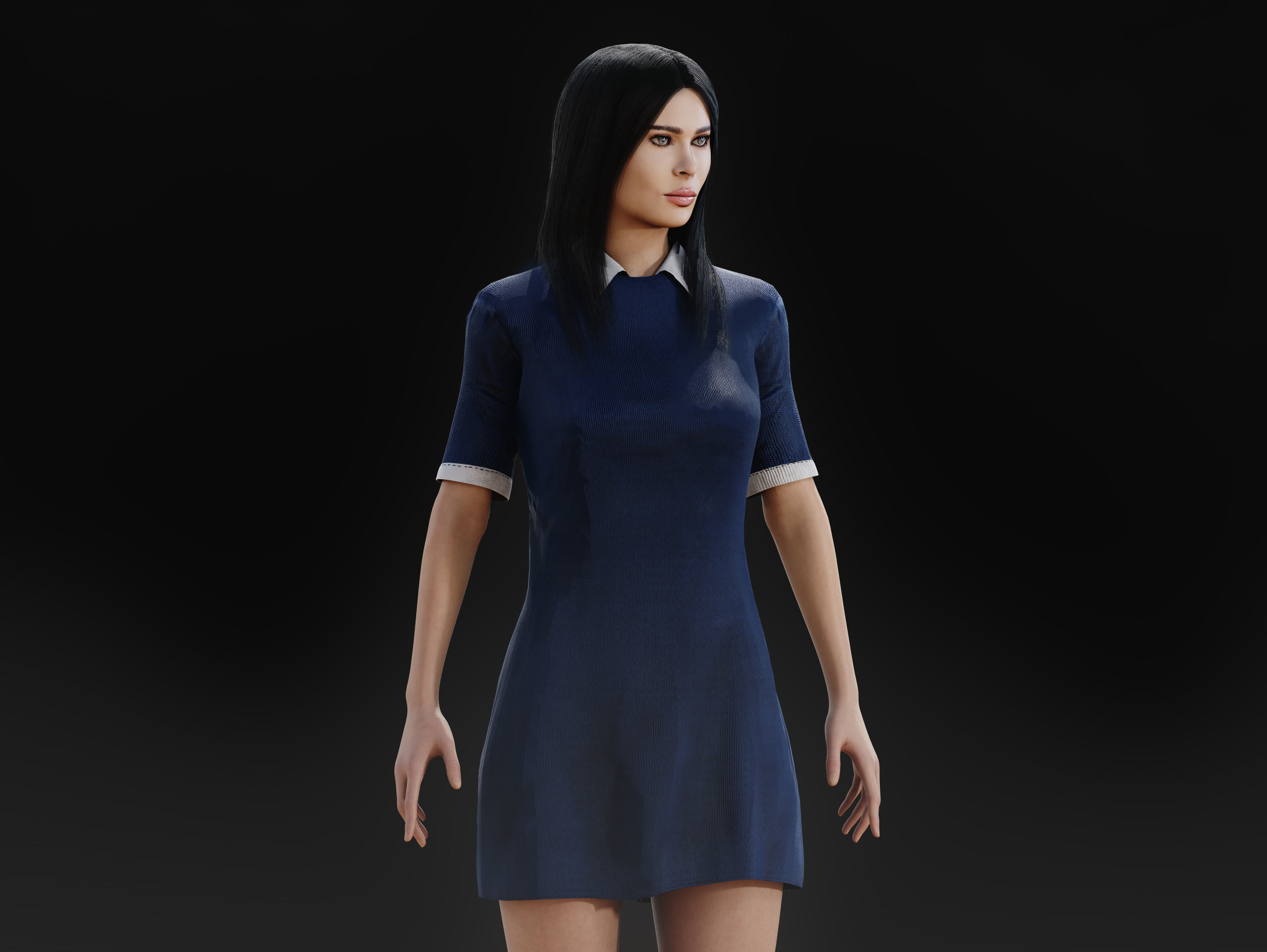Megan Fox from Subservience Low-poly 3D model_2