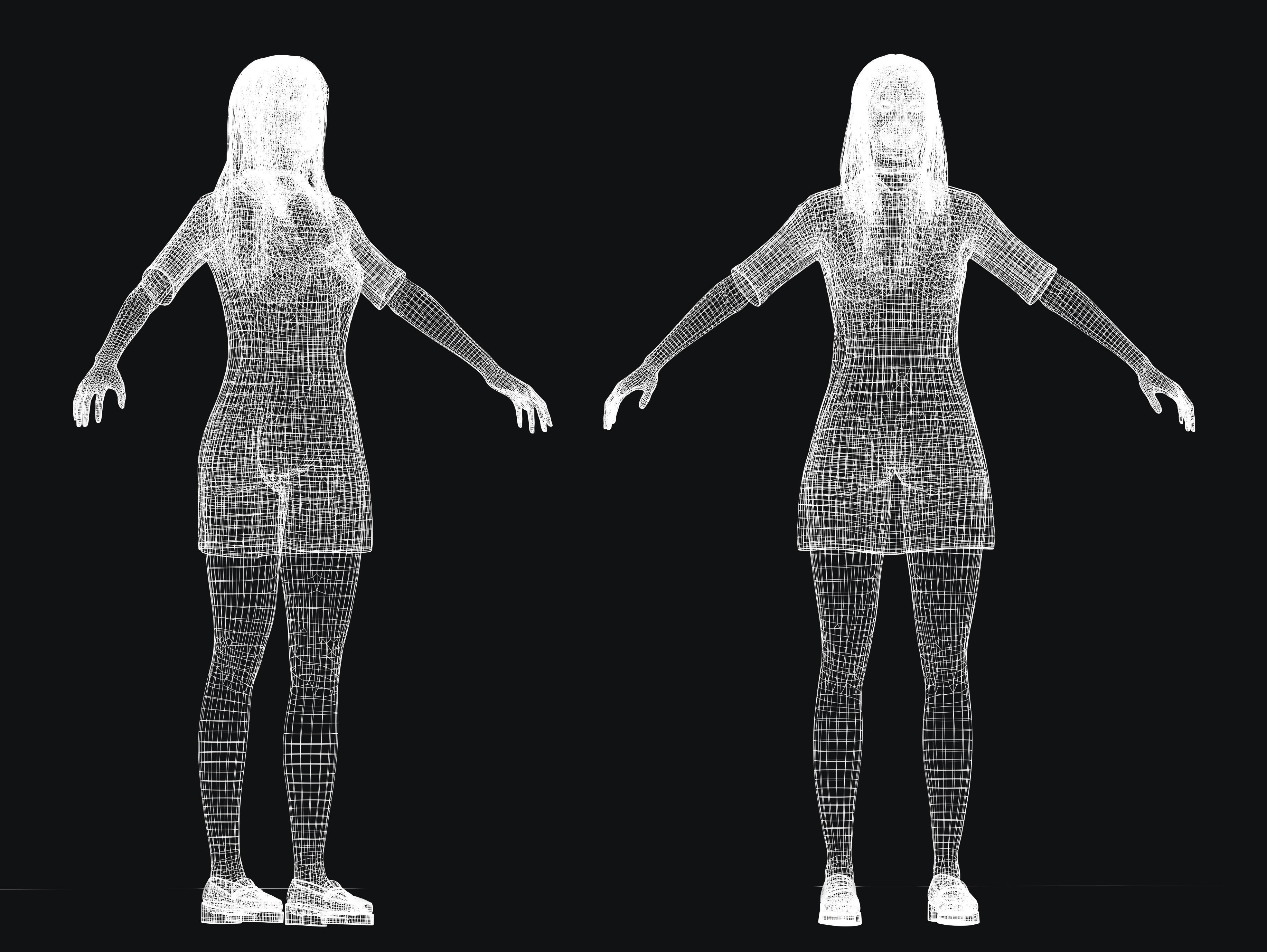 Megan Fox from Subservience Low-poly 3D model_10