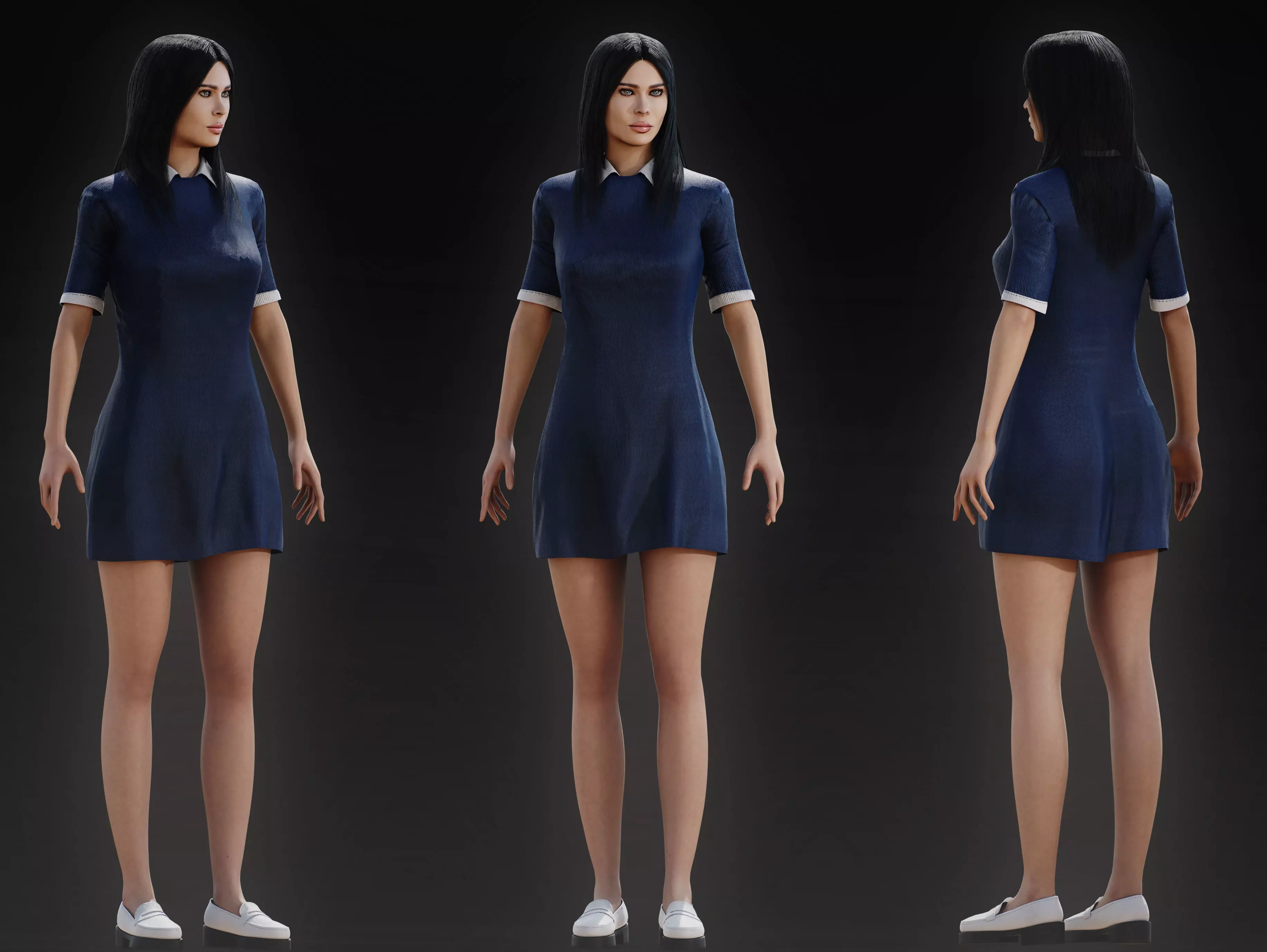 Megan Fox from Subservience Low-poly 3D model_0