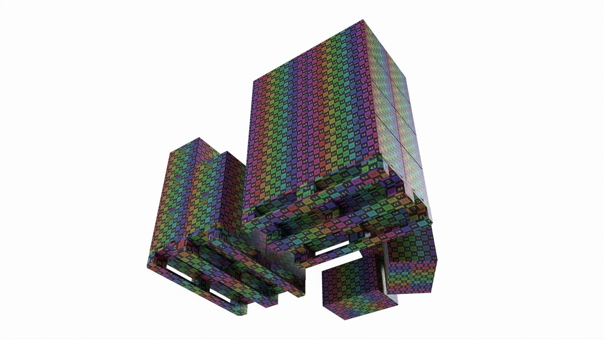 Cardboard boxes on a pallets 3D model_10