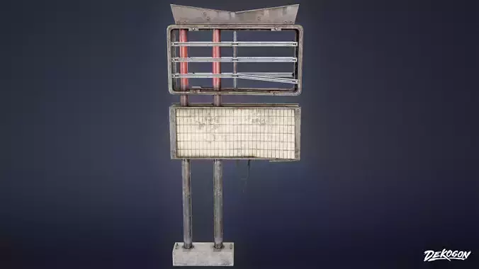 POST APOC SIGNS - Sign 16 - LOW POLY