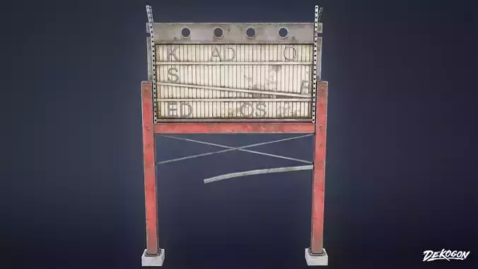 POST APOC SIGNS - Sign 17 - LOW POLY