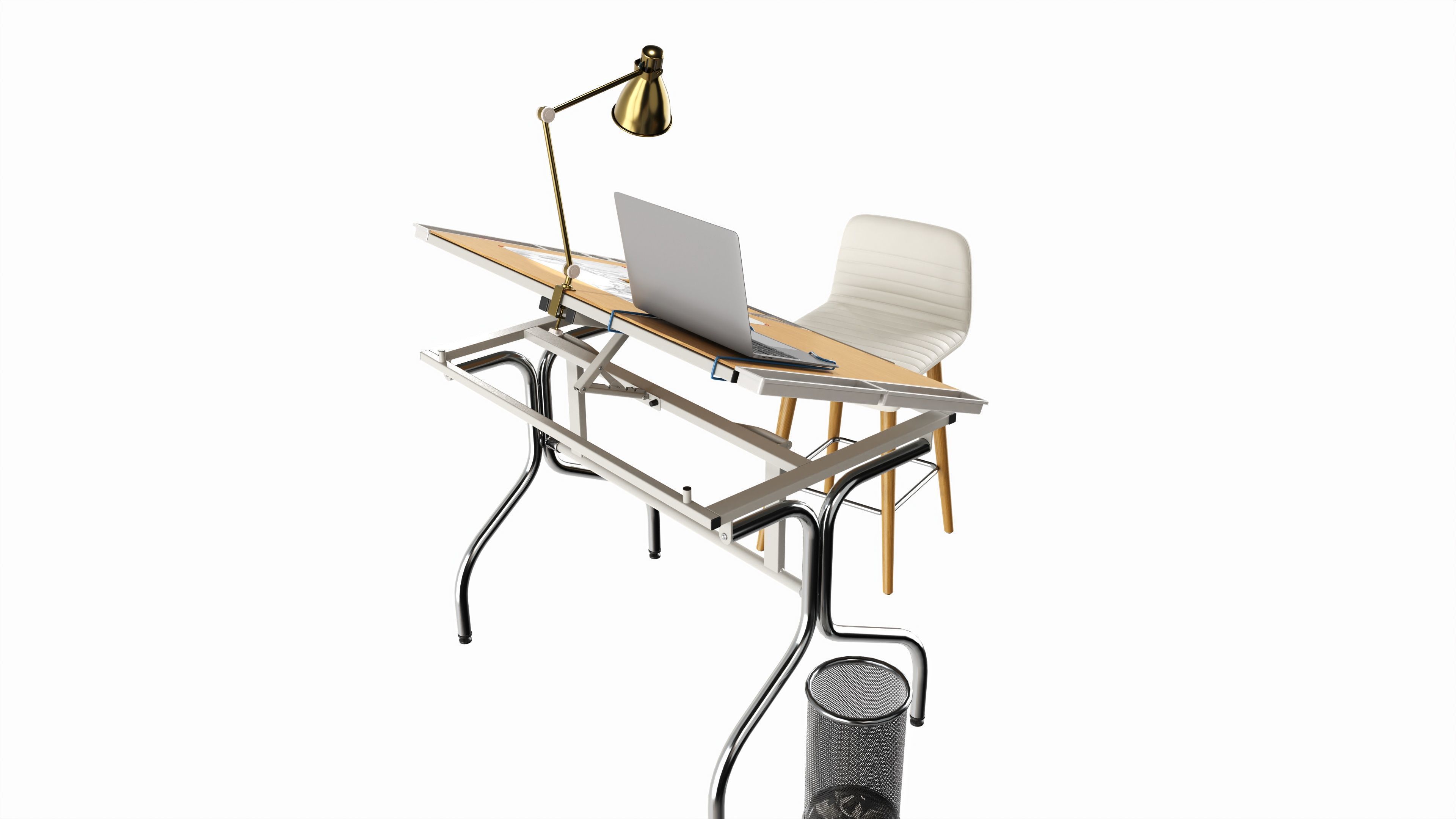 Complete draftsman workplace 3D model_4