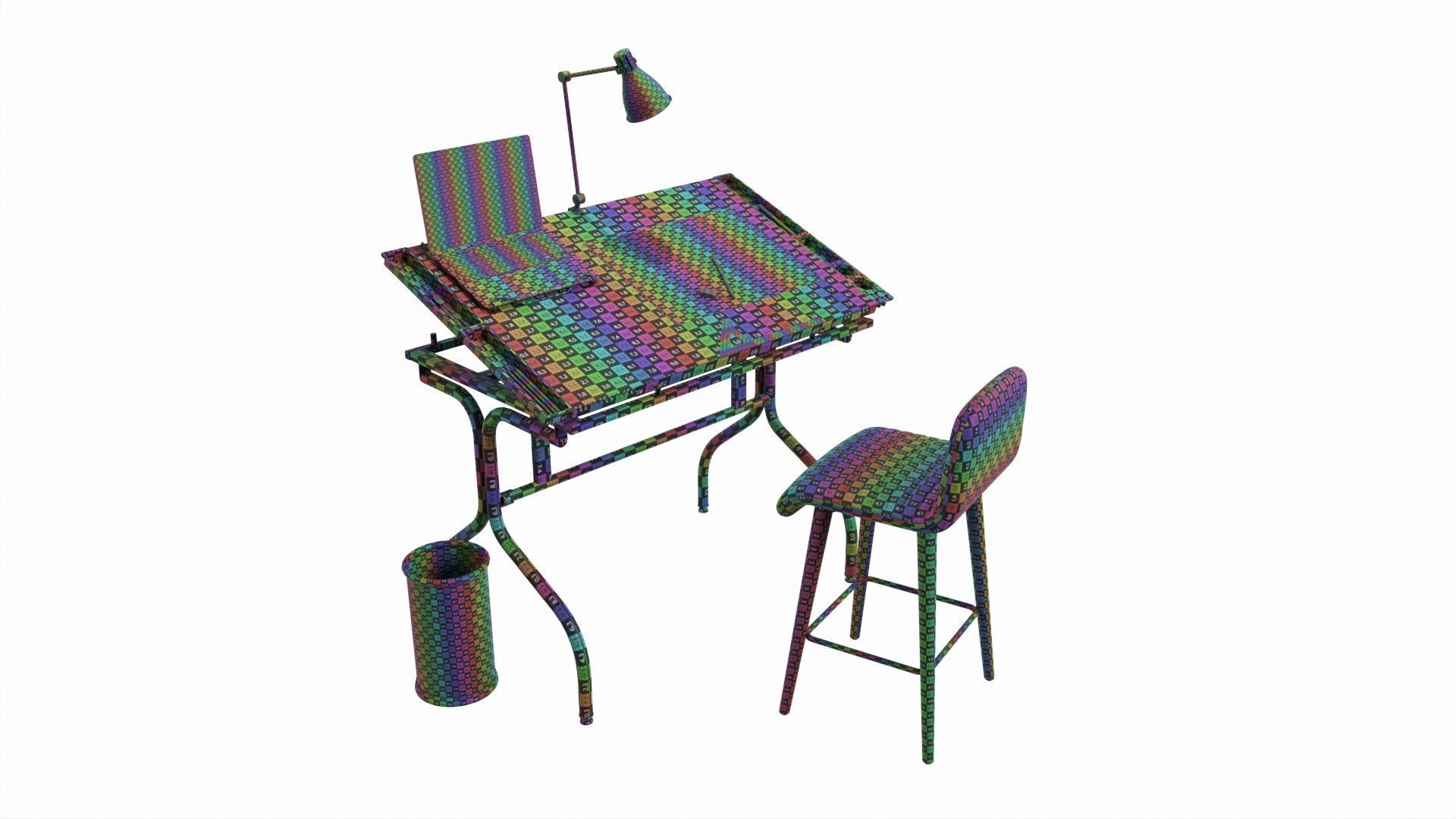 Complete draftsman workplace 3D model_13