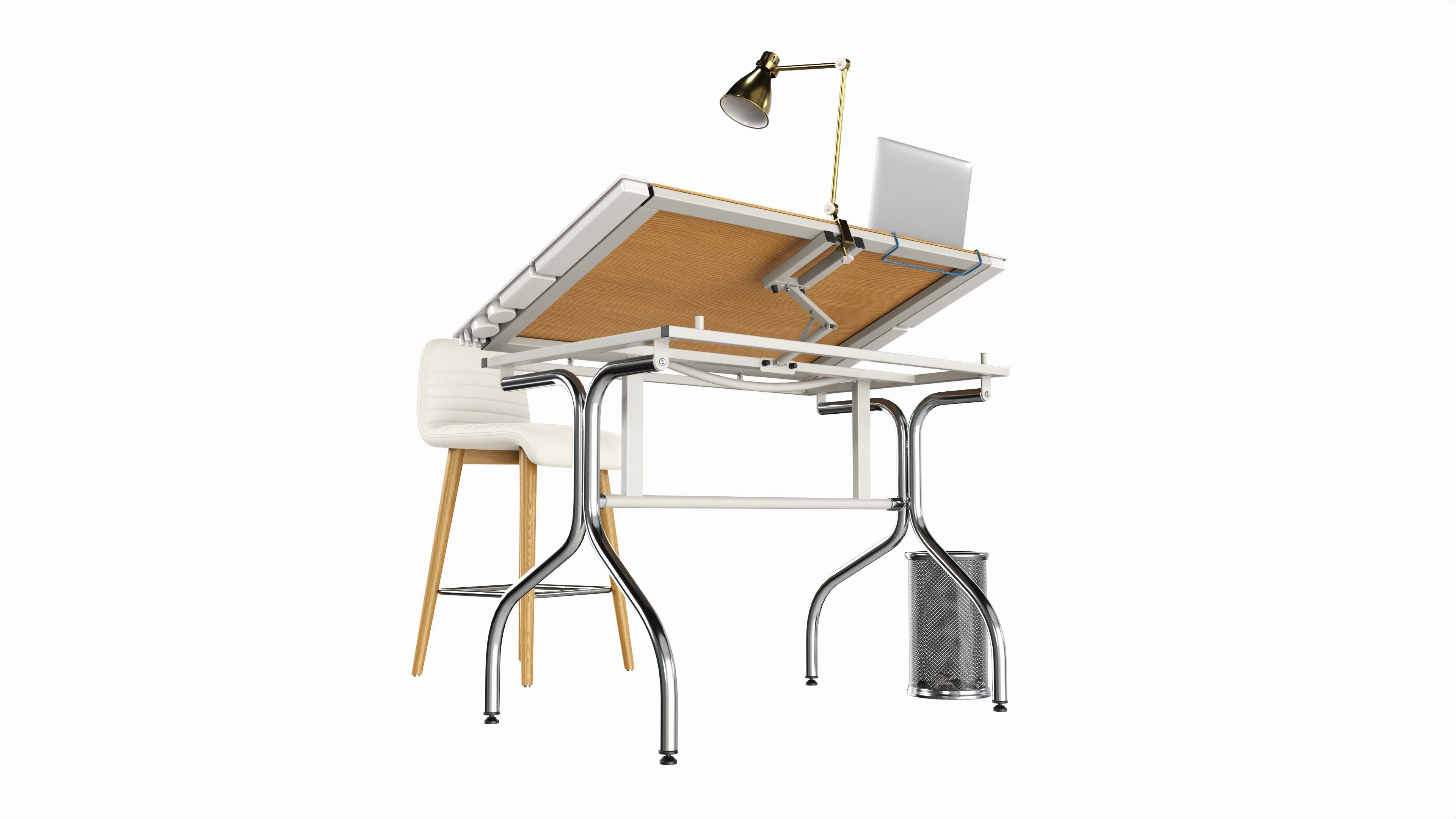 Complete draftsman workplace 3D model_5