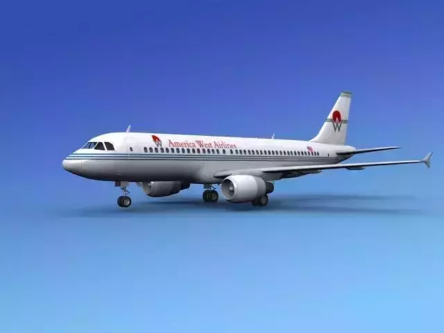 Airbus A320 America Air West 1 3D model