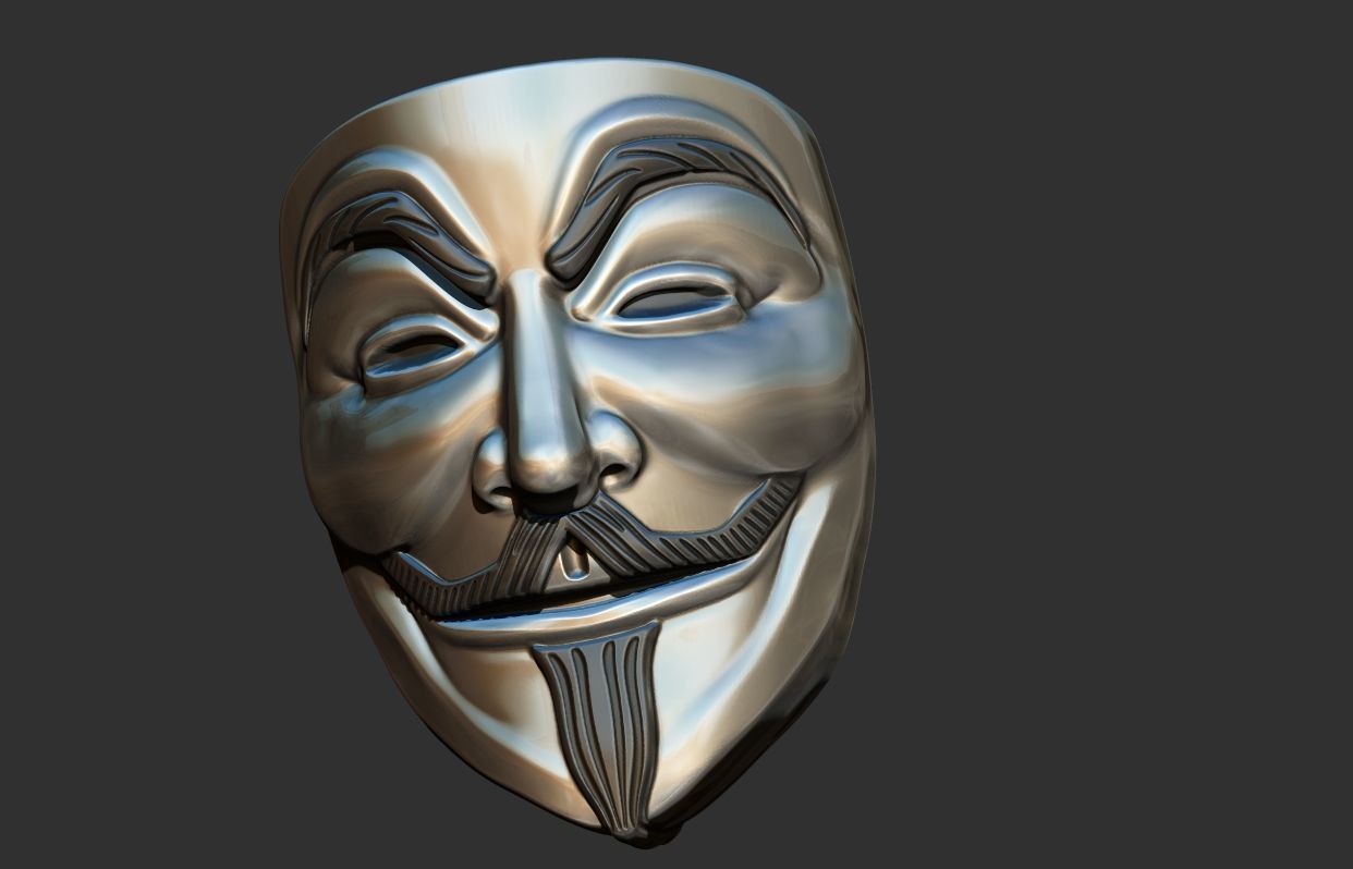 V for Vendetta - V de Vinganca Mask 3D print model_8