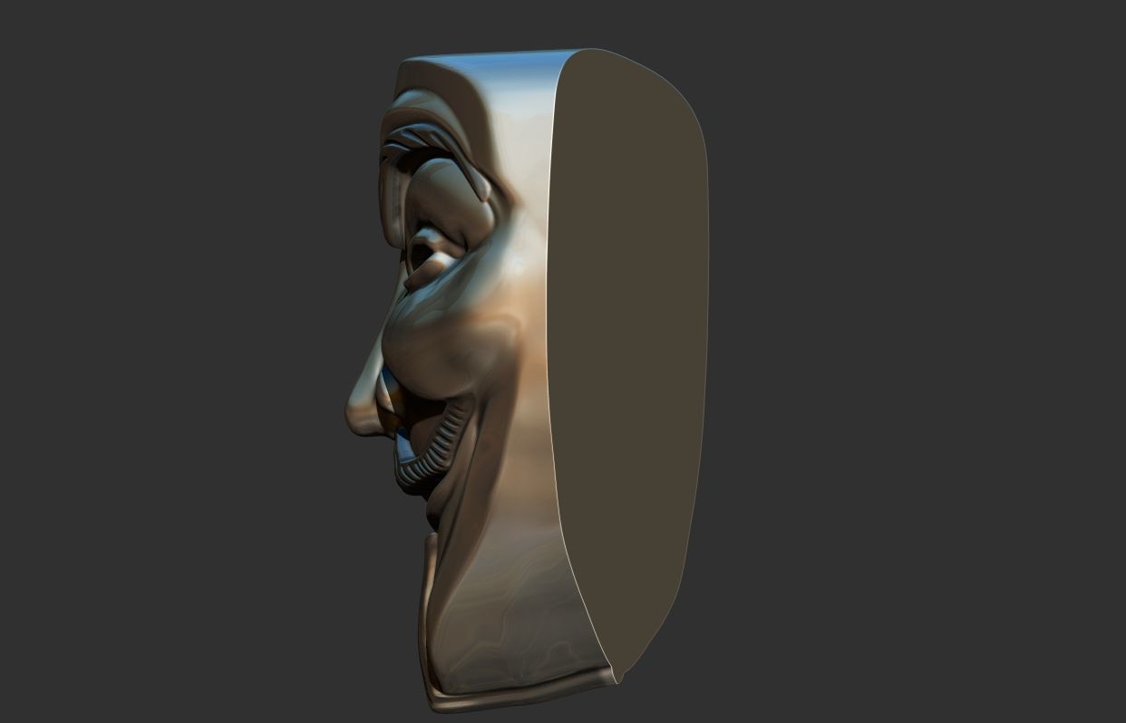 V for Vendetta - V de Vinganca Mask 3D print model_6