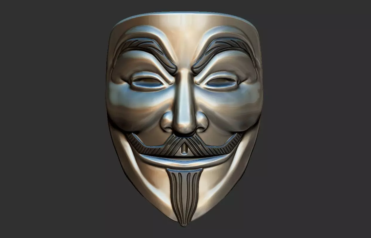 V for Vendetta - V de Vinganca Mask 3D print model_0