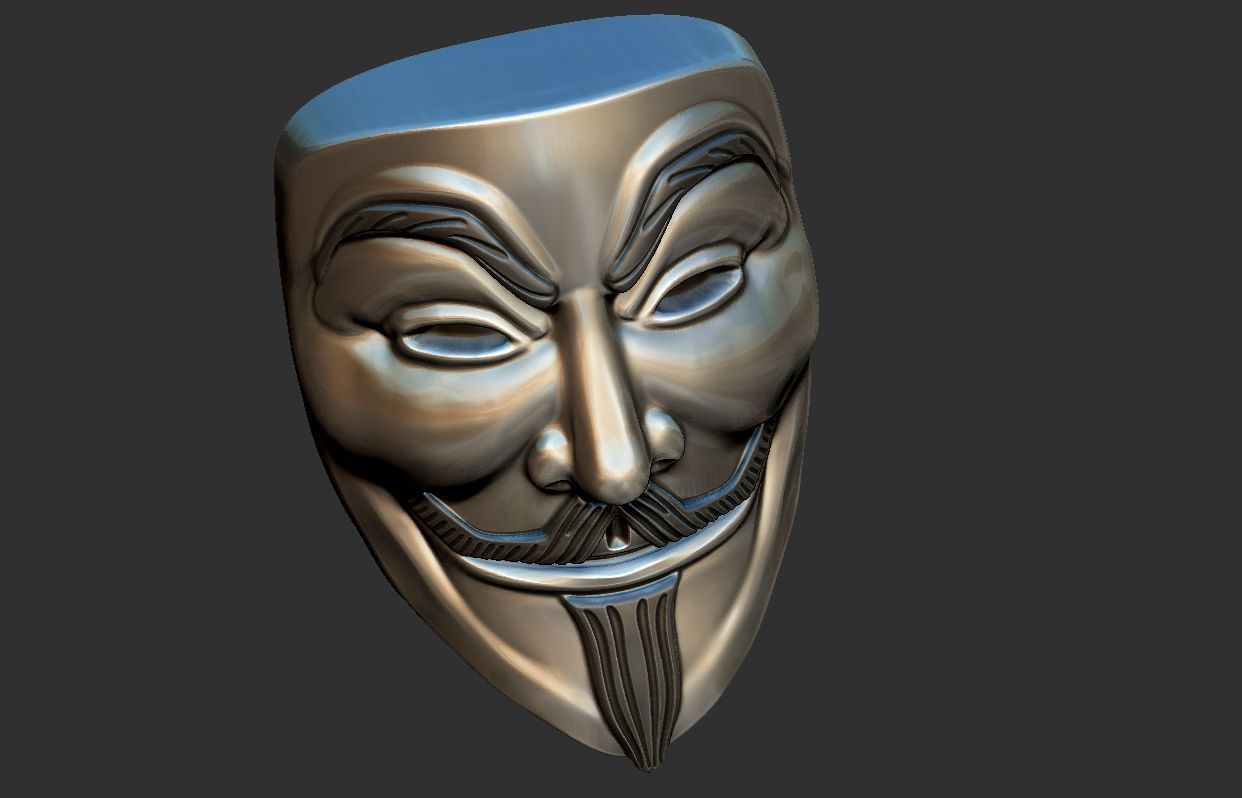 V for Vendetta - V de Vinganca Mask 3D print model_9