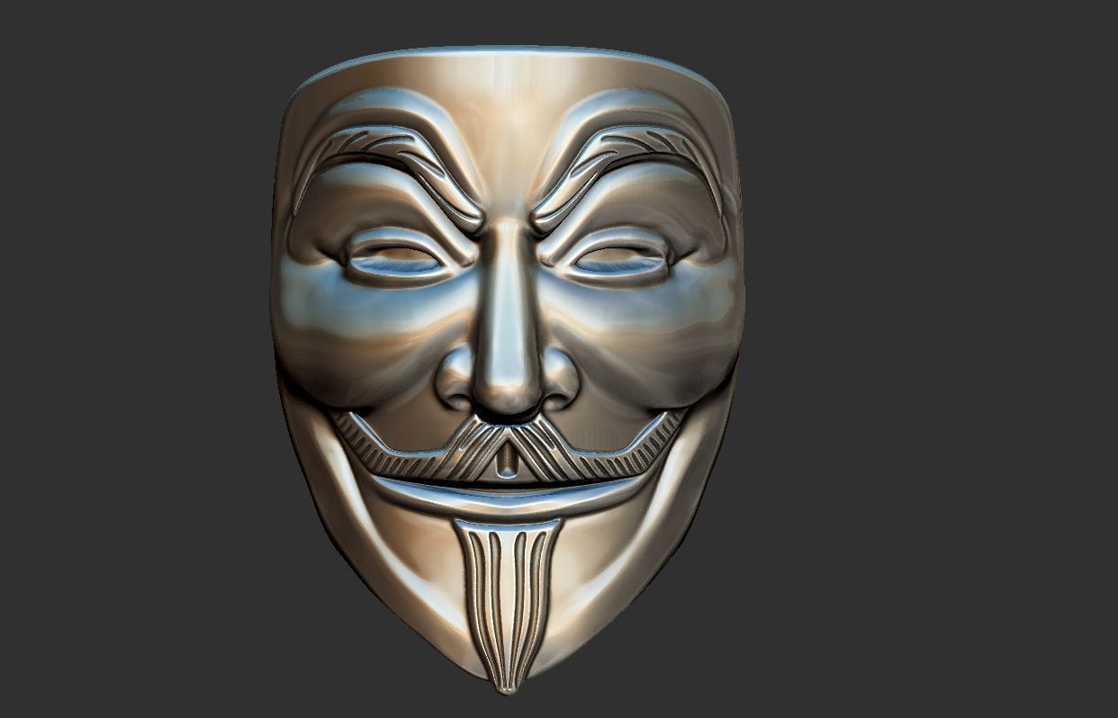 V for Vendetta - V de Vinganca Mask 3D print model_10